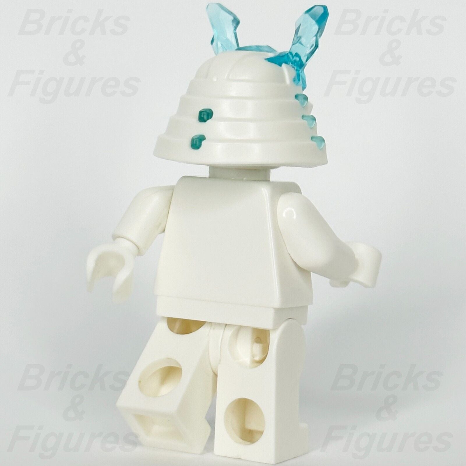 LEGO Ninjago Ice Emperor's Helmet Minifigure Part Samurai White Blue Crystals 5