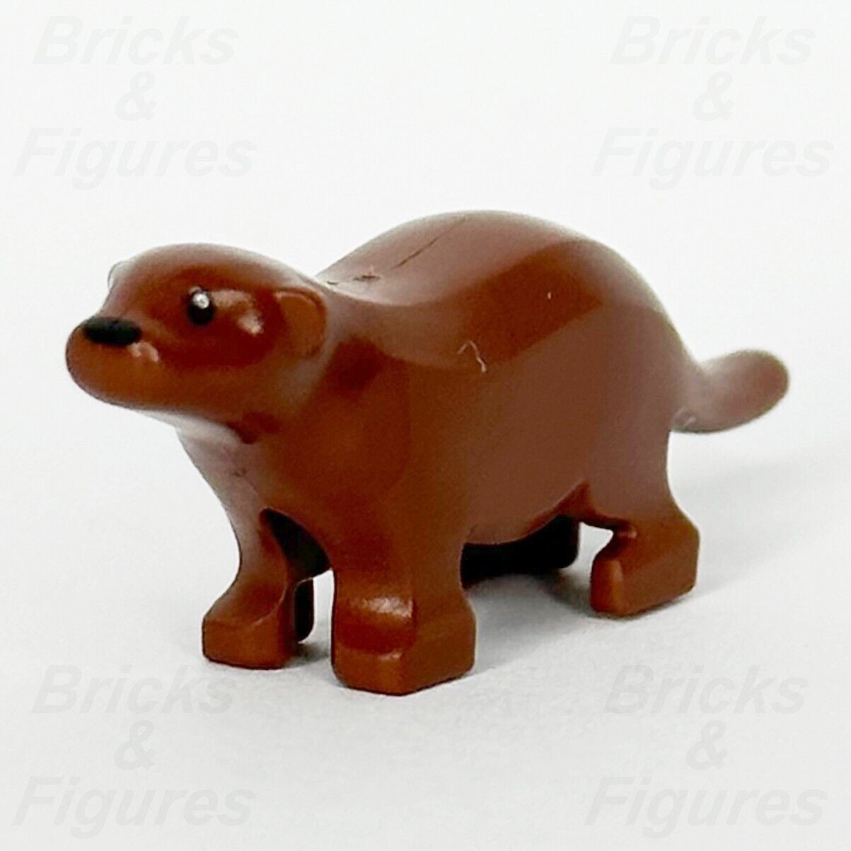 LEGO City Otter Animal Minifigure Part Reddish Brown Town Ideas 60394 21338 1