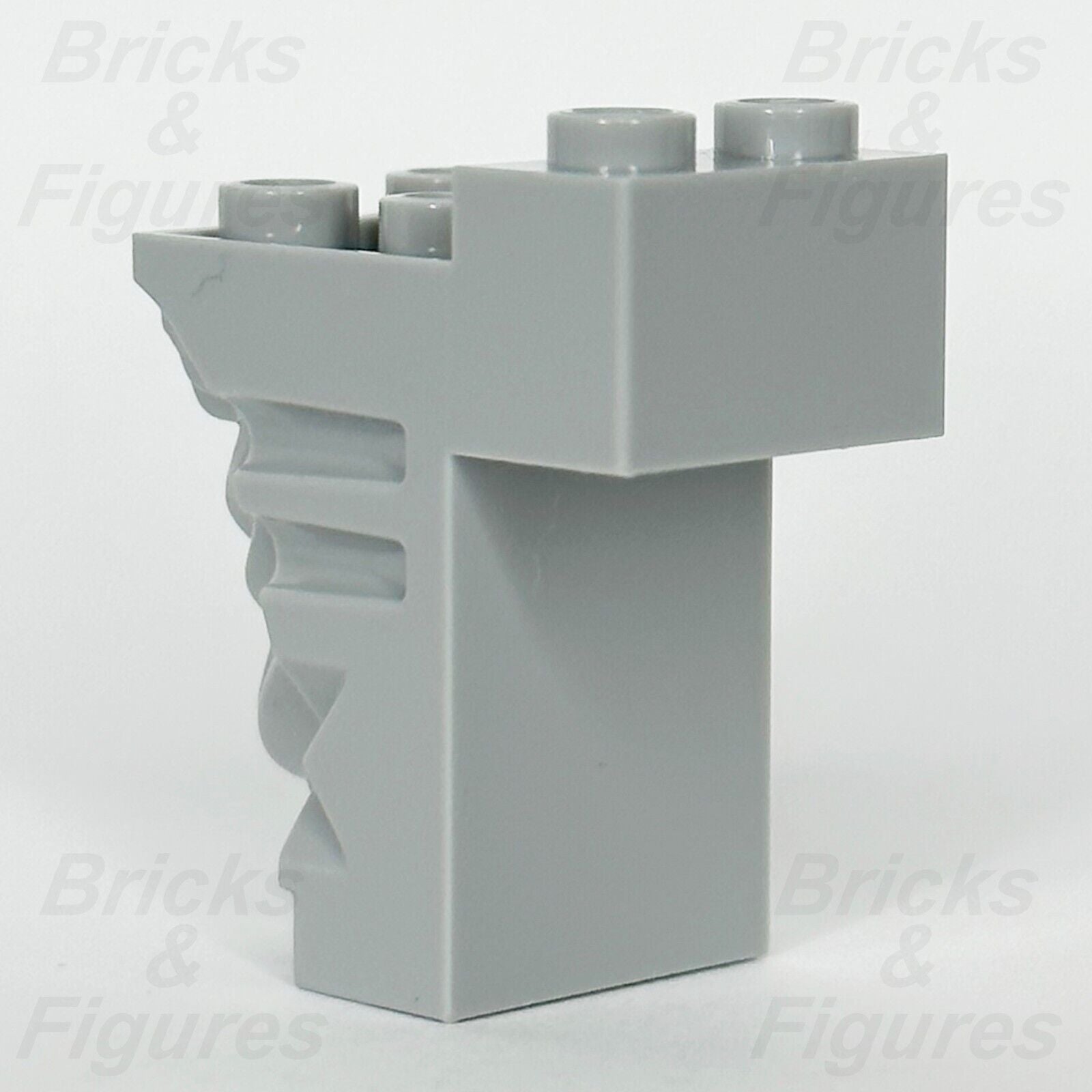 LEGO Castle Lion Head Part Brick Modified 2 x 3 x 3 Light bluish Grey 30274