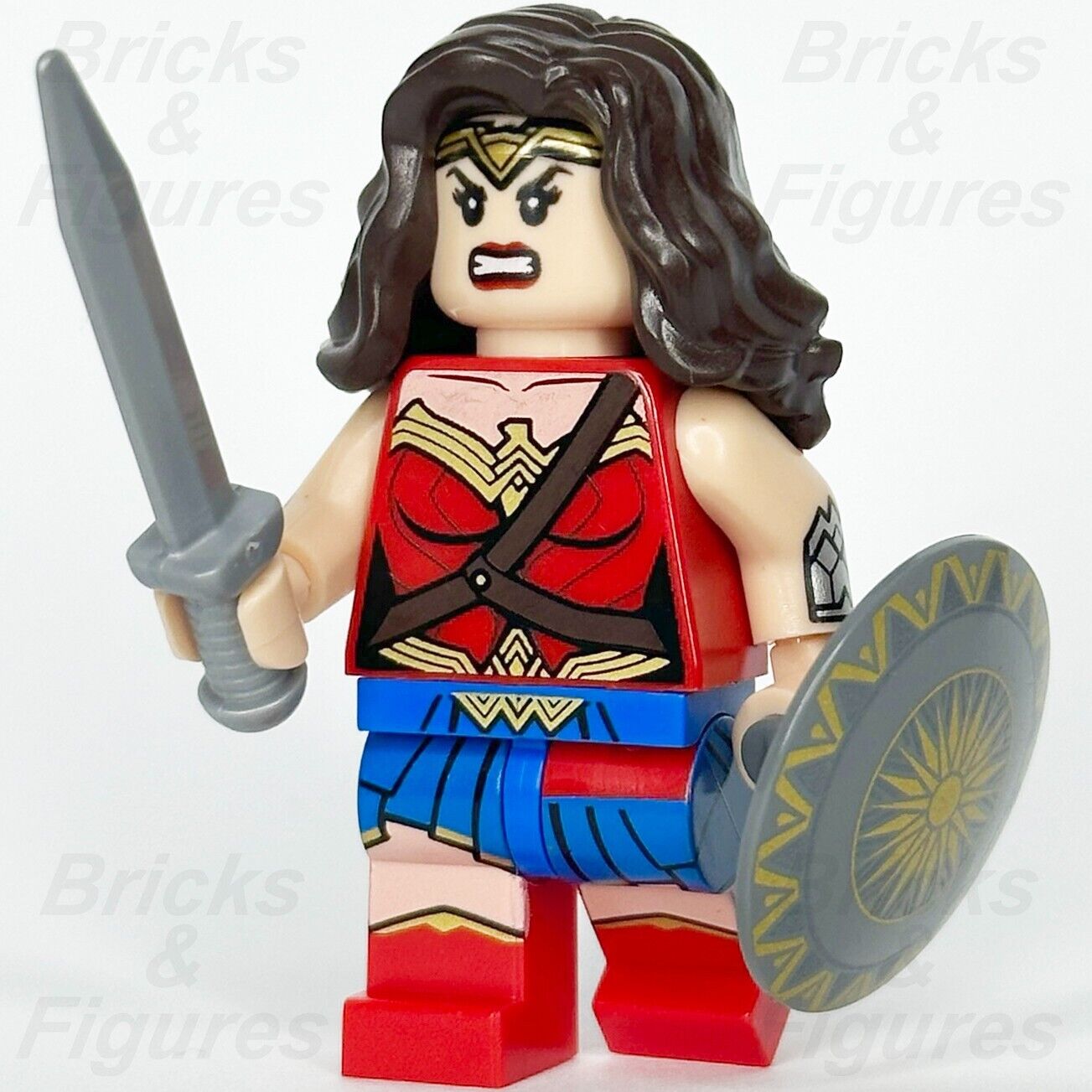 LEGO Super Heroes Wonder Woman Minifigure DC with Sword & Shield 76075 sh393 1