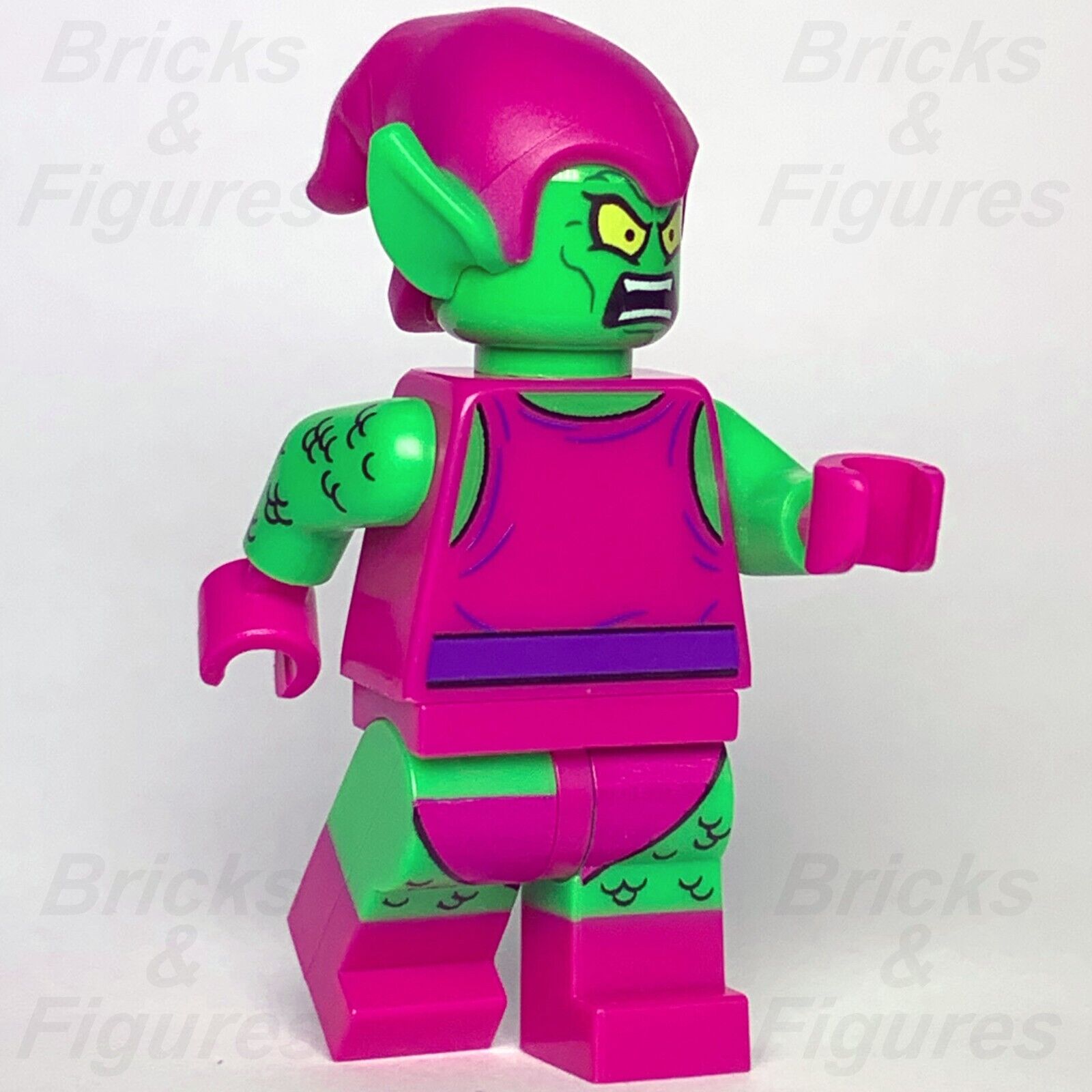 LEGO Super Heroes Green Goblin Minifigure Spider-Man Marvel 76057 sh271 Magenta 3