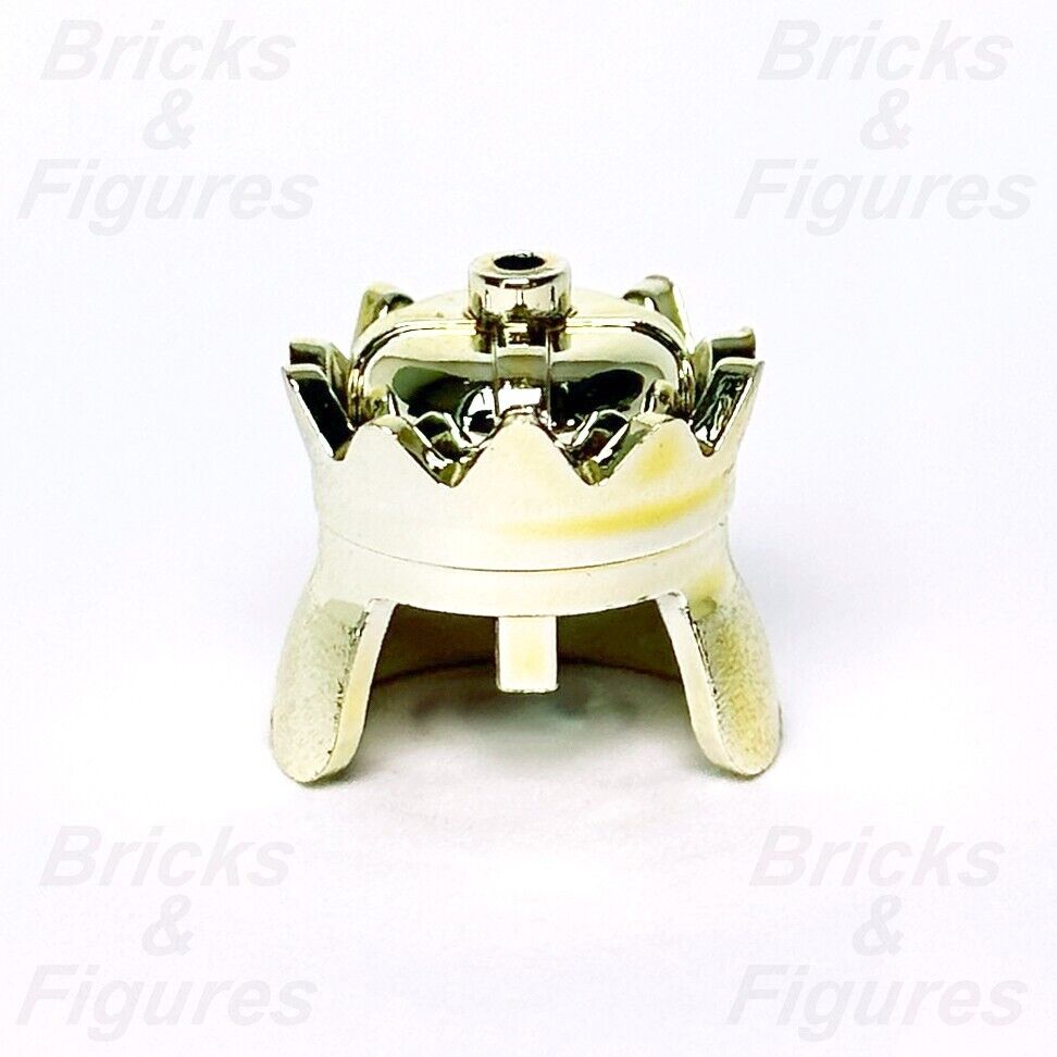Castle LEGO Chrome Gold Crown Minifigure Headgear Part 71015 King Helmet New - Bricks & Figures