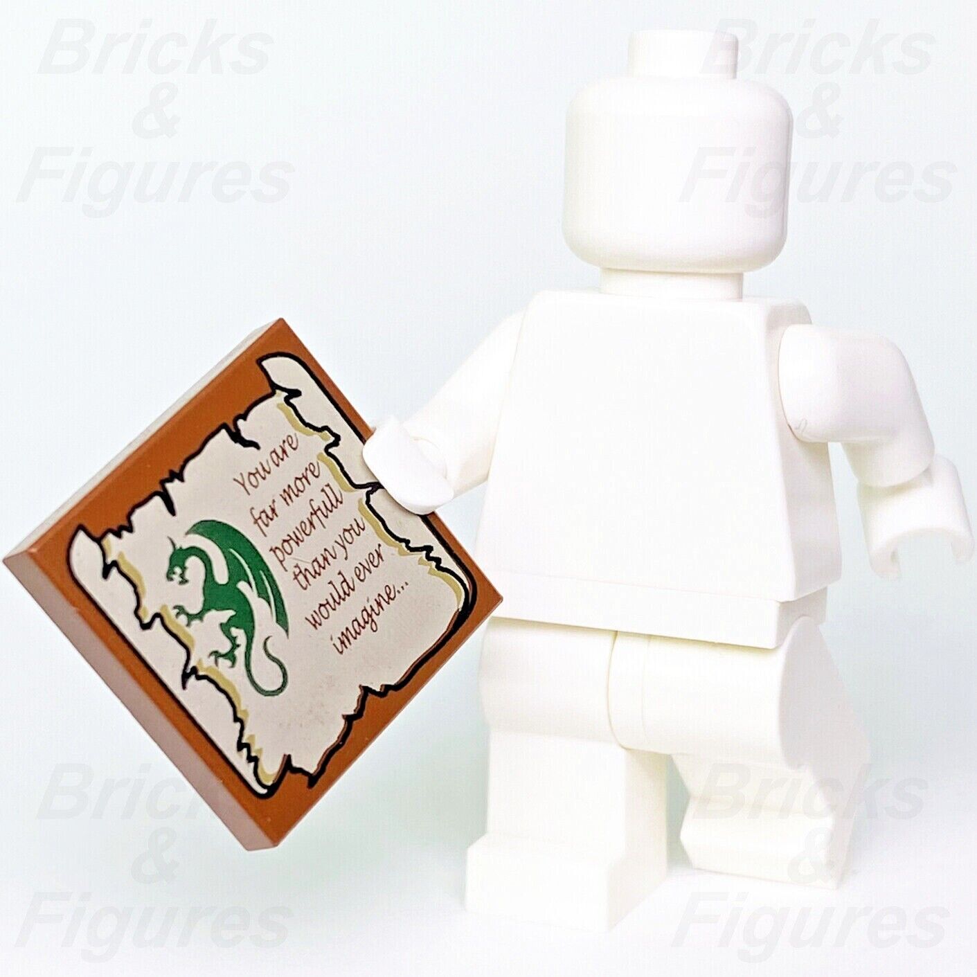 Castle LEGO Dragon and Scroll Pattern Tile 2 x 2 Part Kingdoms 7955 4842 853373 - Bricks & Figures