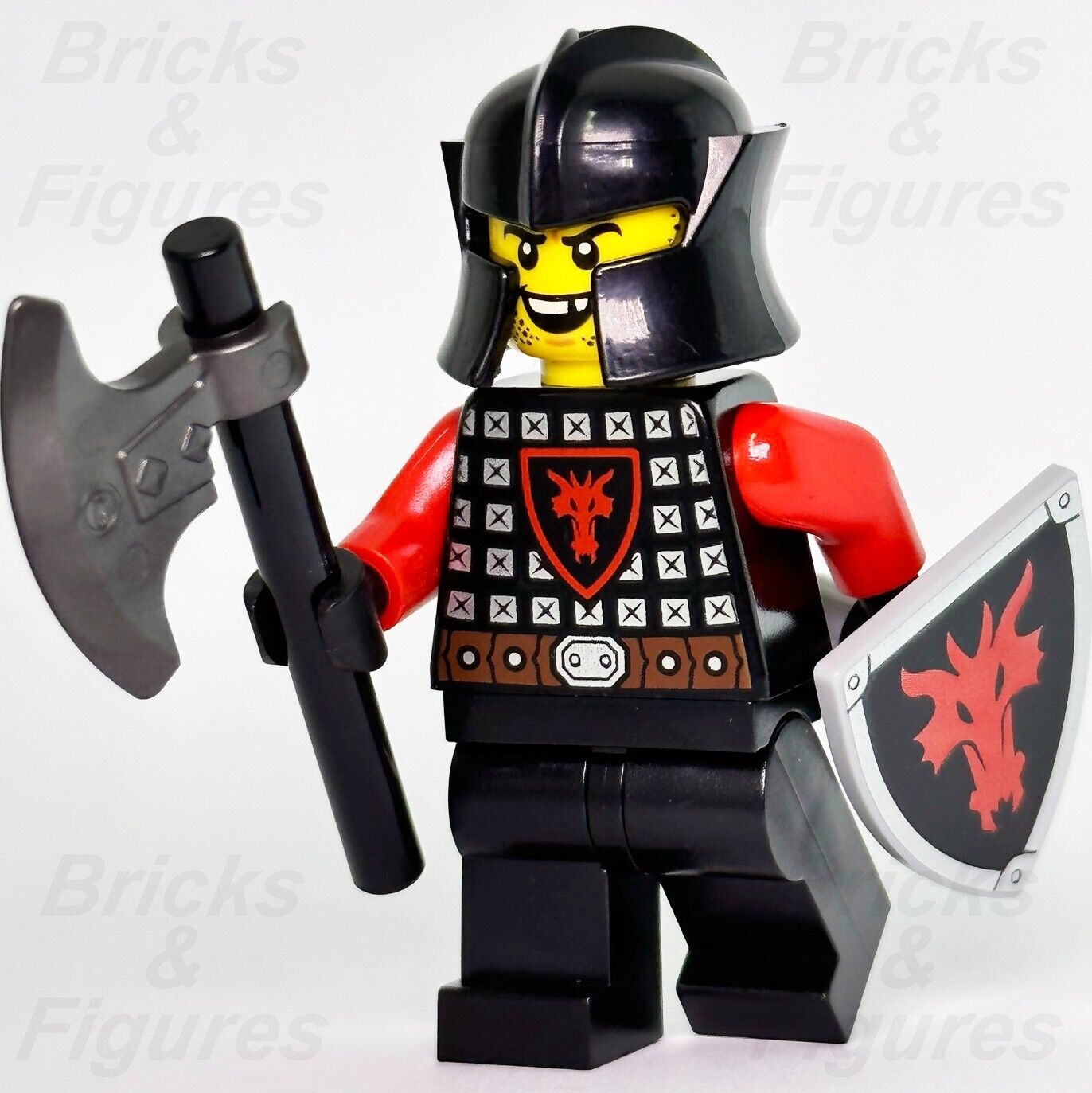Castle LEGO Dragon Knight Minifigure Axe & Shield 70400 70404 850889 cas528 New - Bricks & Figures