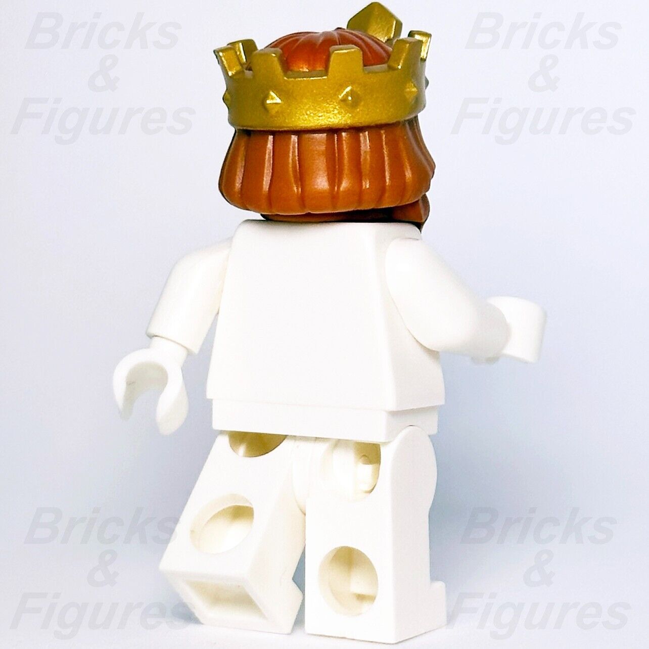 Castle LEGO Gold Crown with Orange Beard & Hair Minifigure Parts 70327 King New - Bricks & Figures