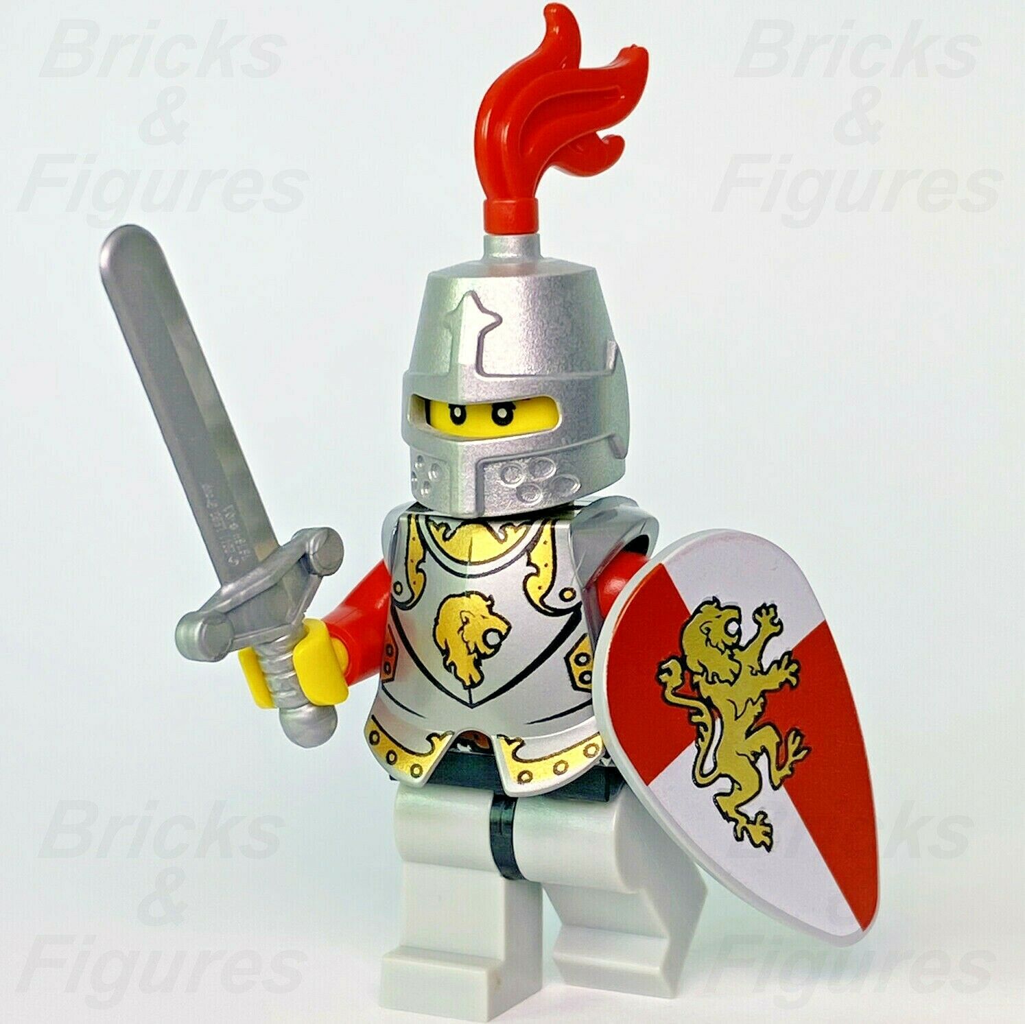 Castle LEGO Lion Knight with Sword & Shield Kingdoms Minifigure 853373 cas514 - Bricks & Figures