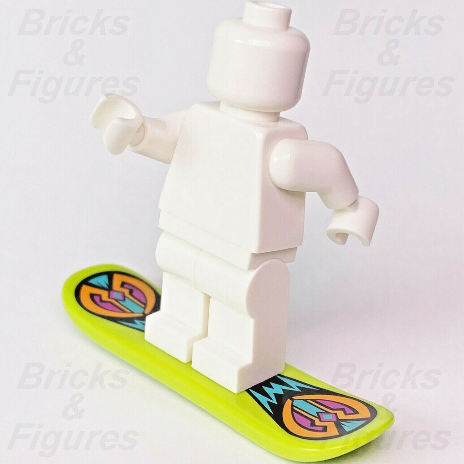 City Town LEGO Lime Green Snowboard Brand Store Build-A-Minifigure Part BAM - Bricks & Figures