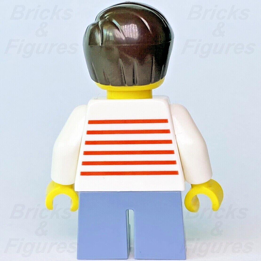 Creator LEGO Boy White Sweater Red Stripes Recreation Minifigure 31119 twn415 - Bricks & Figures