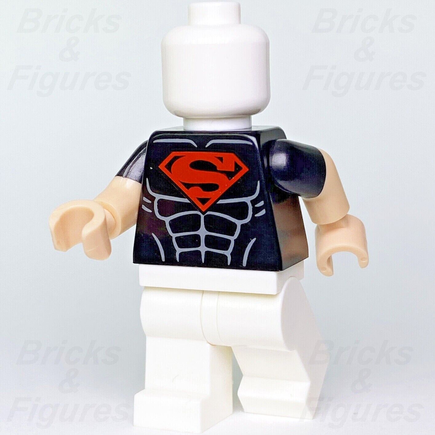 DC Super Heroes LEGO Superboy Torso Body Black S Shirt Minifigure Part 5004076 - Bricks & Figures