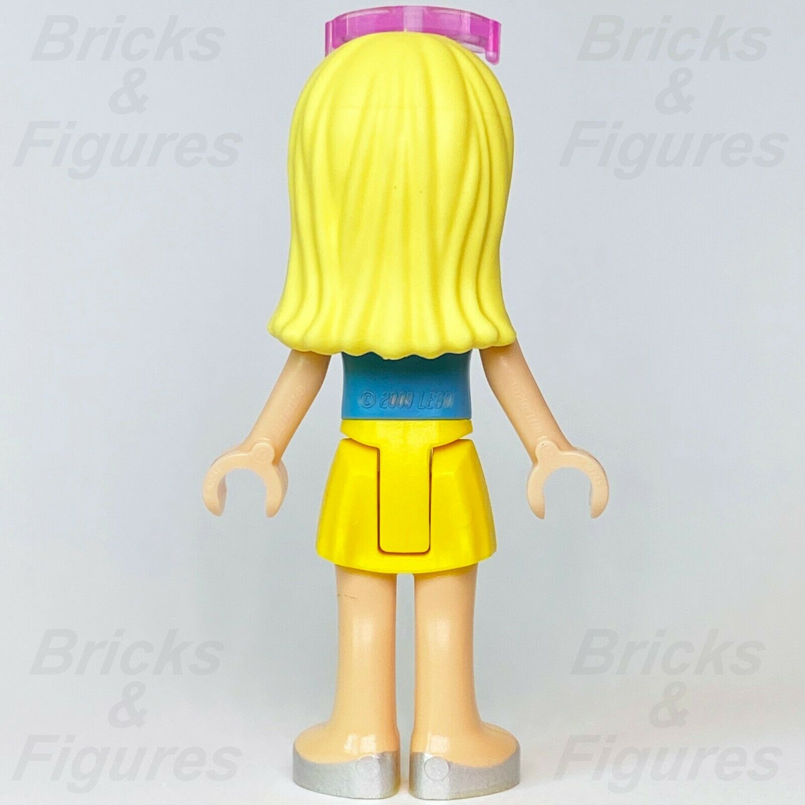 Friends LEGO Stephanie Pink Sunglasses Yellow Skirt Blue Top Minifigure 41375 - Bricks & Figures