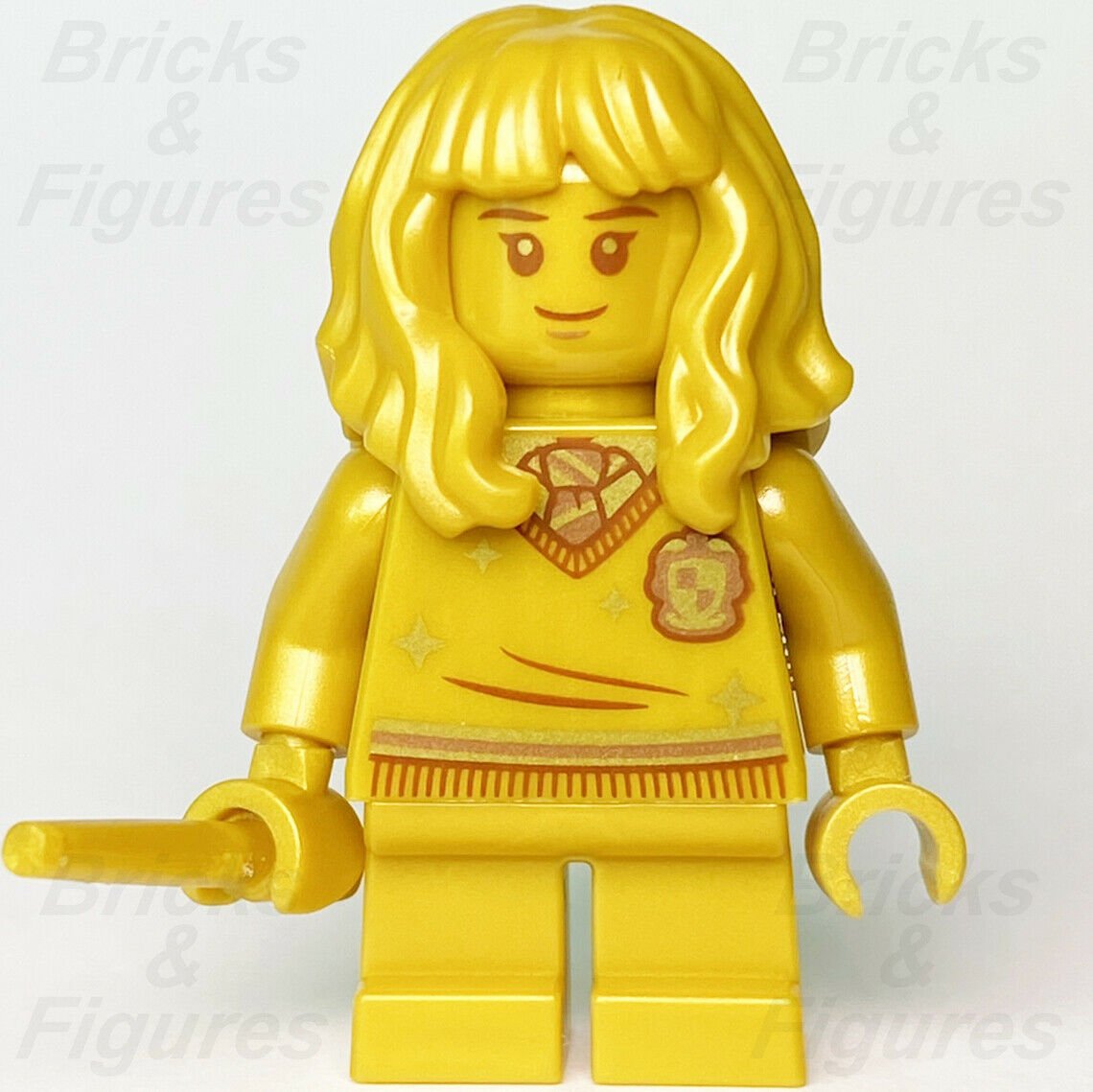 Harry Potter LEGO Hermione Granger Gold 20th Anniversary Minifigure 76387 hp276 - Bricks & Figures
