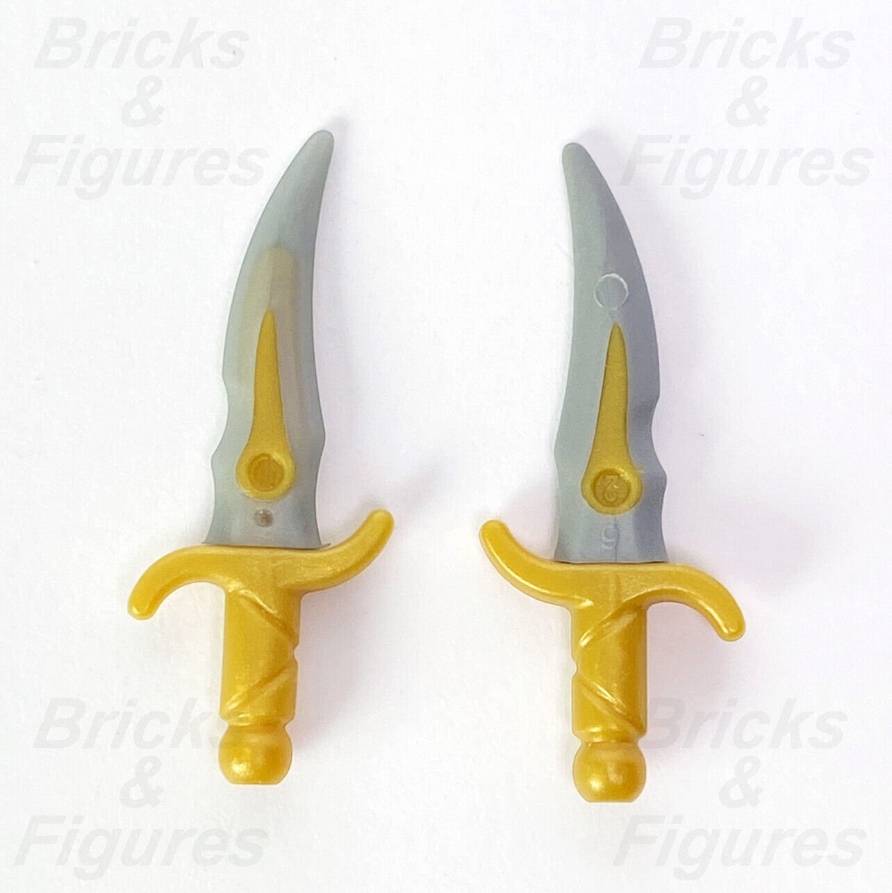 LEGO 2 x Elven Dagger Blades Minifigure Weapon Parts The Hobbit 88288c01 Elvish - Bricks & Figures