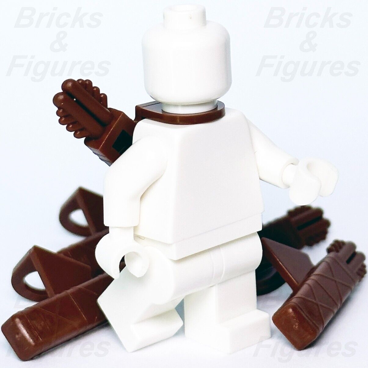 LEGO 5 x Reddish Brown Arrow Quiver with 2 Arrows Minifigure Parts 4498 88413 - Bricks & Figures