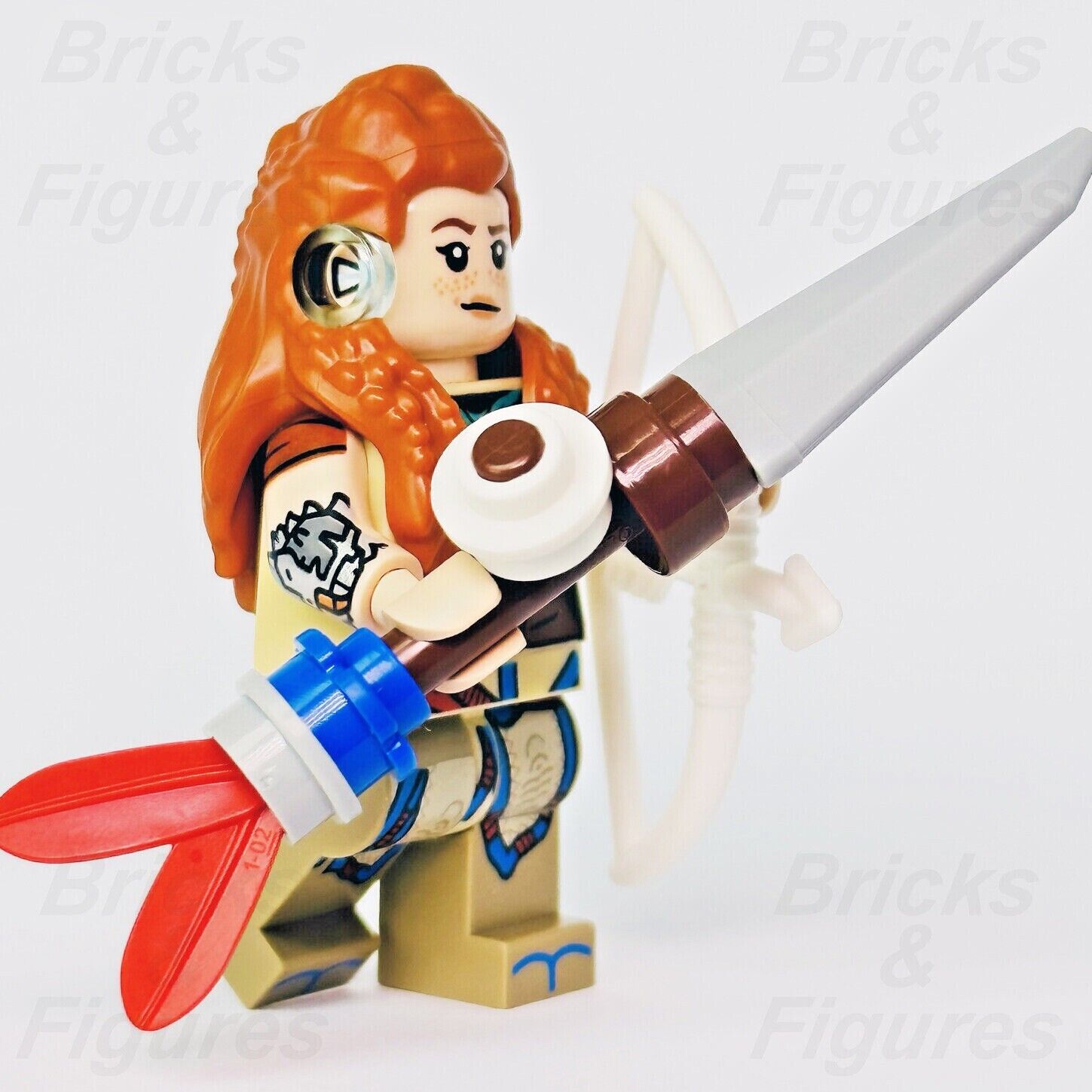 LEGO Aloy Minifigure Horizon Forbidden West with Spear & Bow 76989 hfw001 New - Bricks & Figures