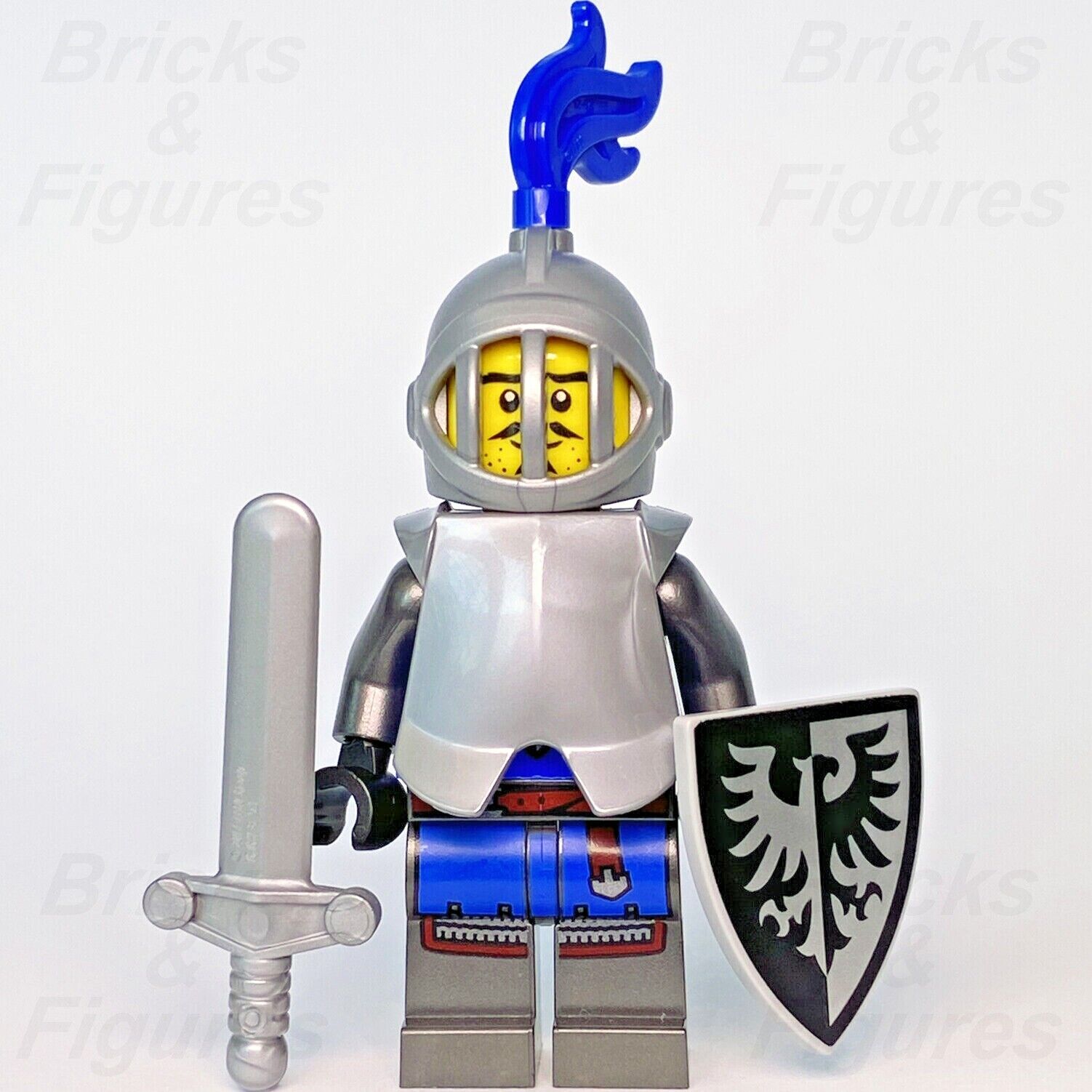 LEGO Black Falcon Knight Castle in the Forest Minifigure & Shield 910001 adp011 - Bricks & Figures