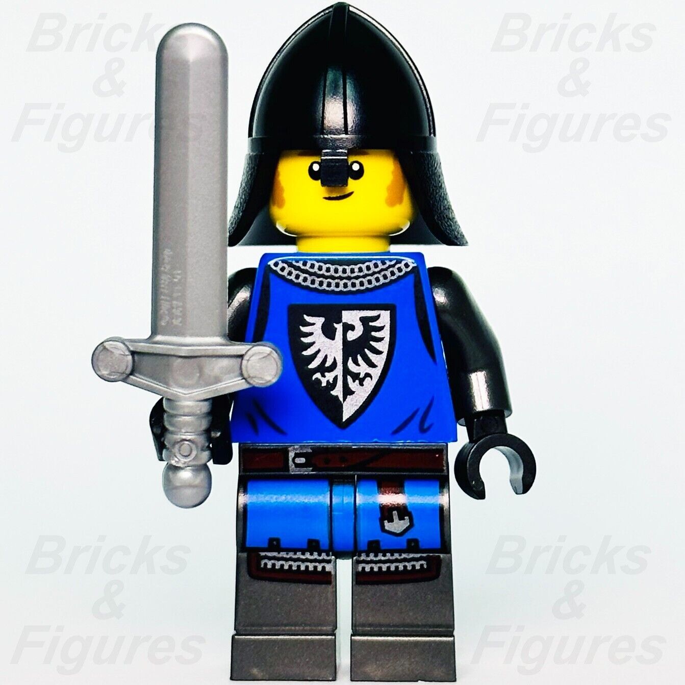 LEGO Black Falcon Male Castle Minifigure Lion Knights 10305 cas574 Knight New - Bricks & Figures