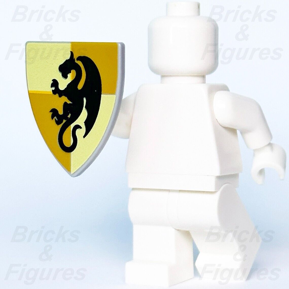 LEGO Castle Shield w/ Green Dragon Minifigure Weapon Part Triangular 3846pb028 - Bricks & Figures