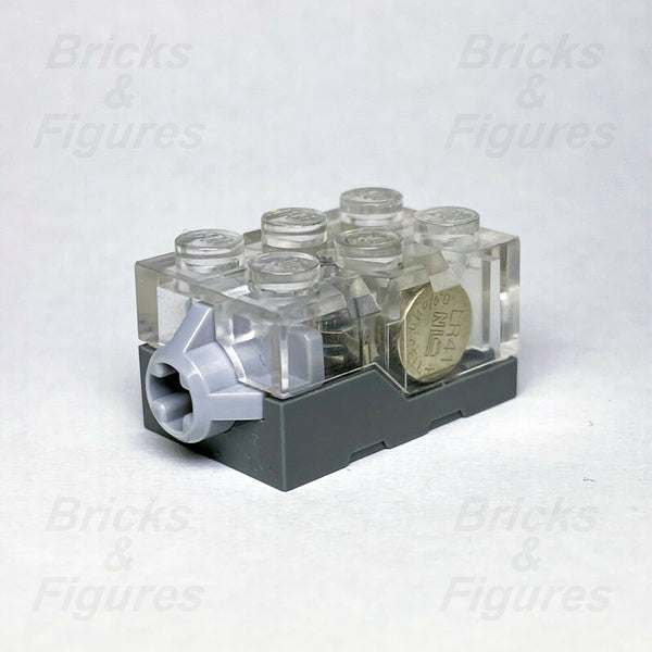 LEGO Clear Top Orange LED Glow Electric Light Brick x x 1/3