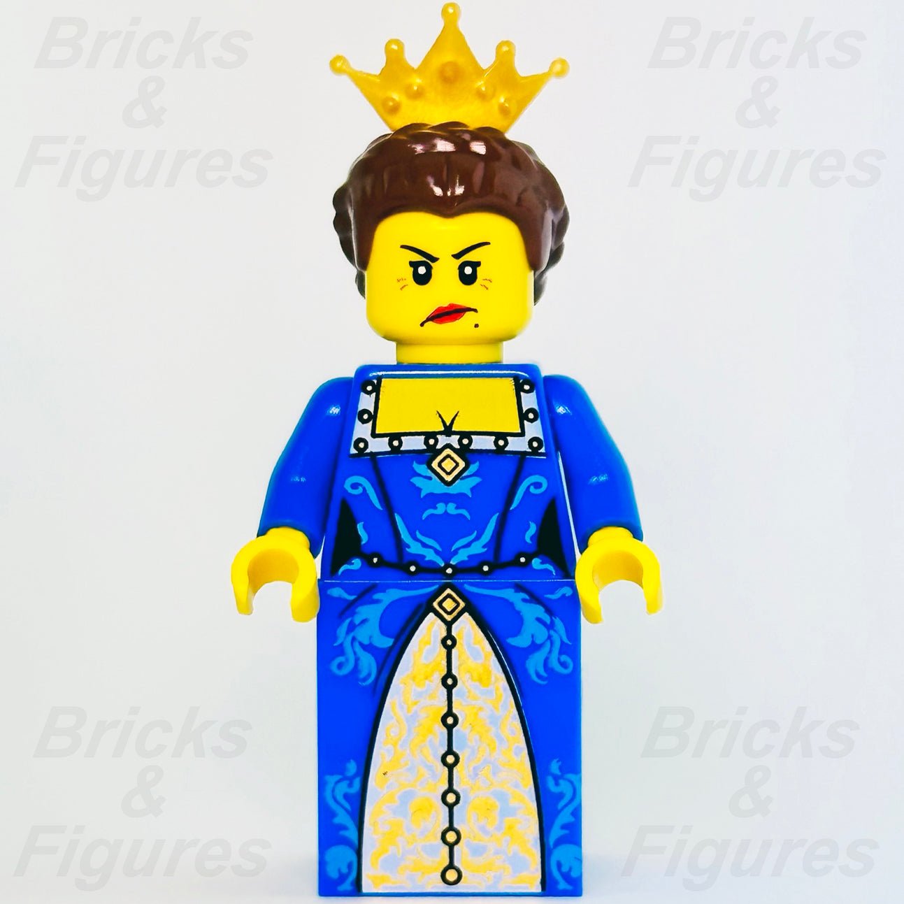 LEGO Crown Queen Castle Fantasy Era Minifigure 7079 cas416 Noble Blue Dress New - Bricks & Figures