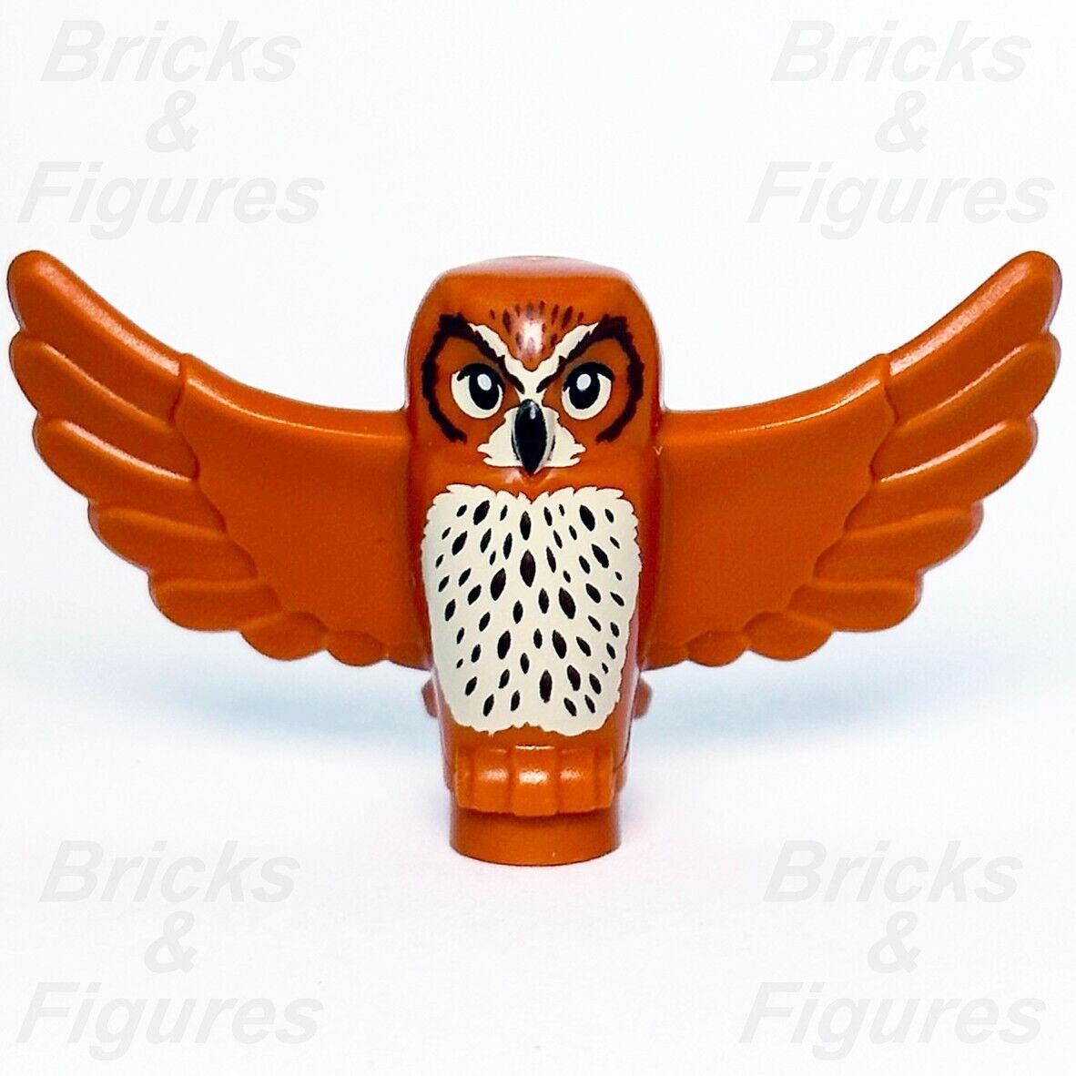 LEGO Dark Orange Owl Spread Wings Town City Minifigure Animal Part 60353 Bird - Bricks & Figures