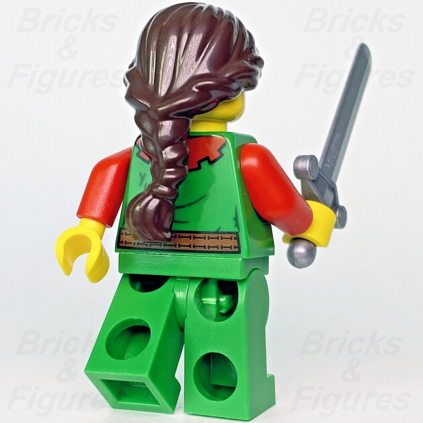 LEGO Forestwoman Castle Forestmen Minifigure with Short Sword 40567 cas558 New - Bricks & Figures