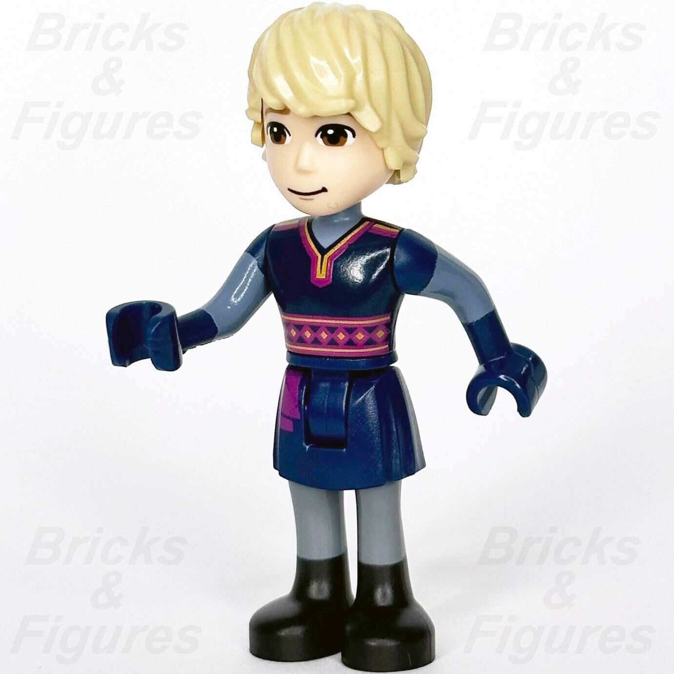 LEGO Frozen Kristoff Minifigure Dark Blue Tunic Disney Princess 43197 dp137 New - Bricks & Figures