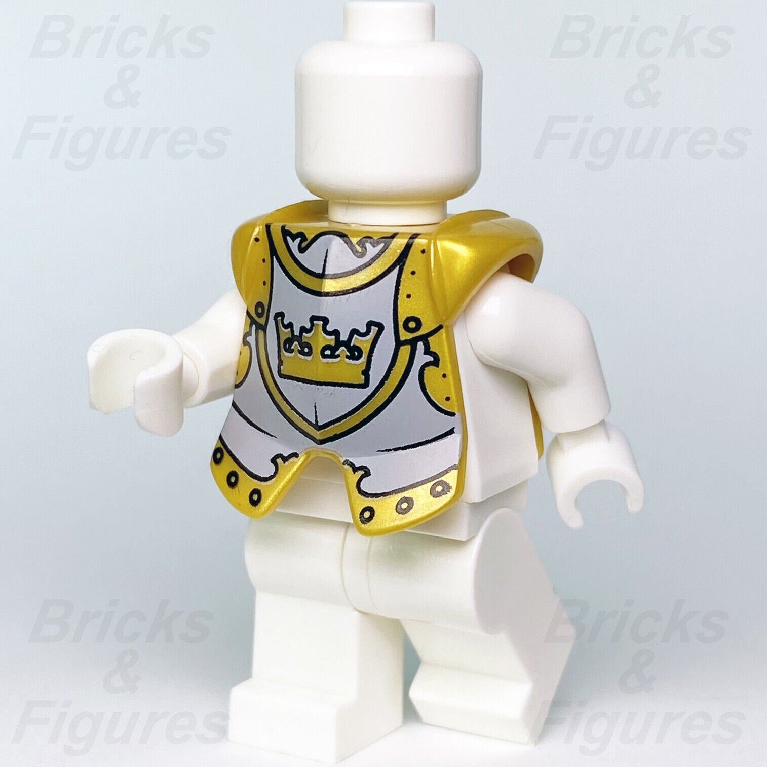 LEGO Gold Knight Crown Breastplate Armour Castle Minifigure Part 2587pb22 New - Bricks & Figures