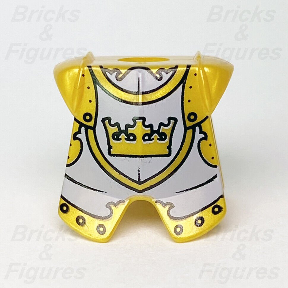 LEGO Gold Knight Crown Breastplate Armour Castle Minifigure Part 2587pb22 New - Bricks & Figures