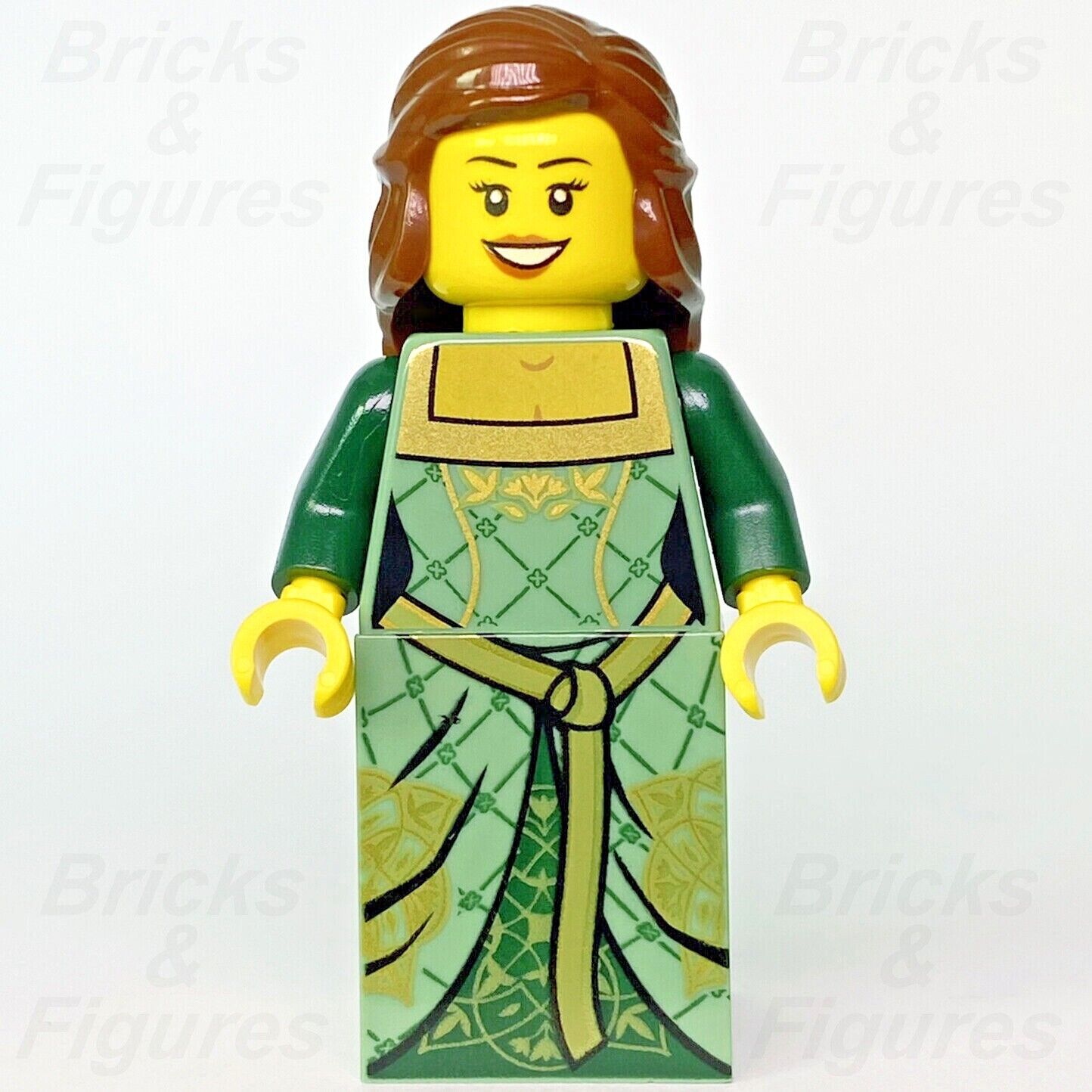 LEGO Green Princess Castle Kingdoms Minifigure 10223 cas503 Queen Noble New - Bricks & Figures