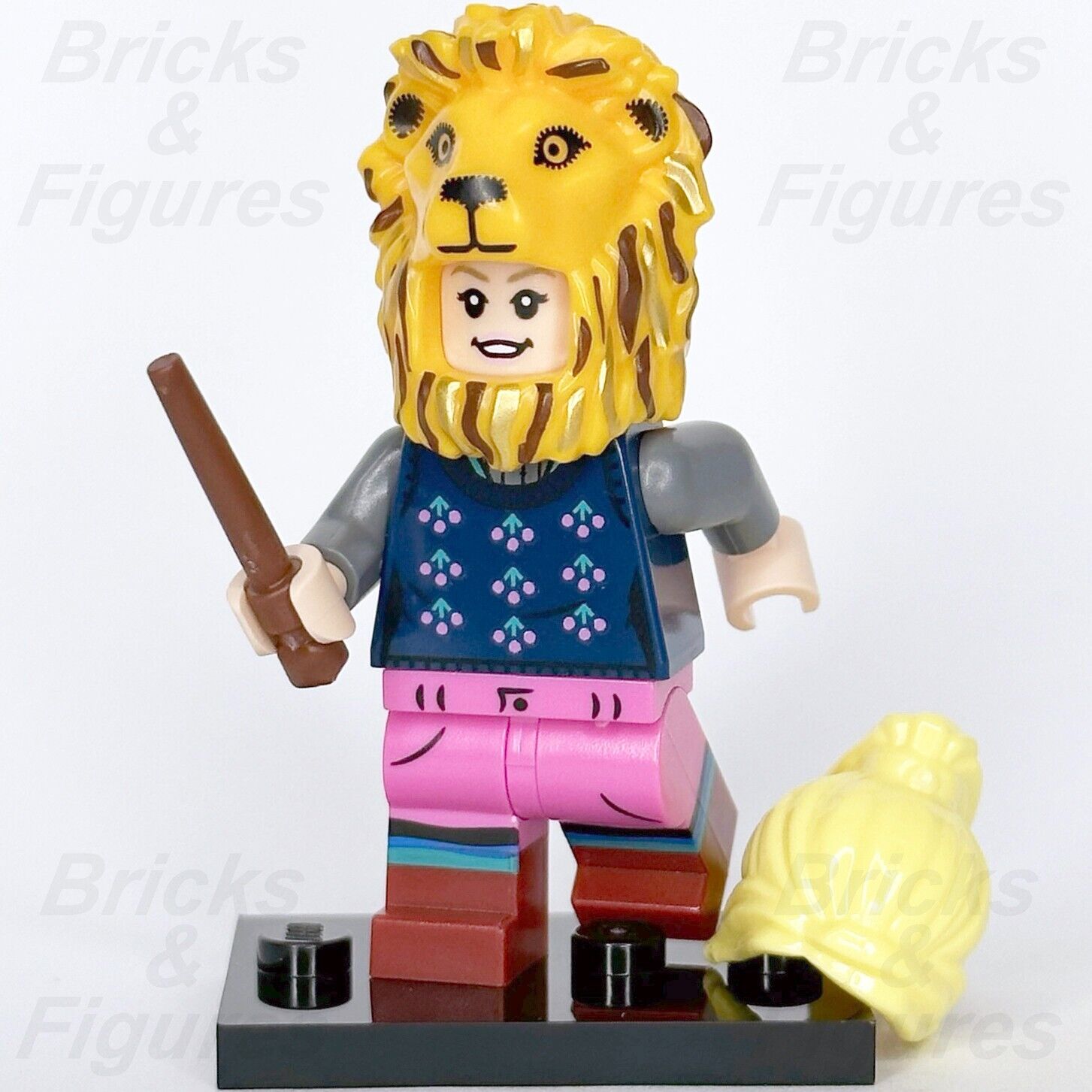 LEGO Harry Potter Luna Lovegood Minifigure Series 2 Lion Hat Head Outfit 71028 - Bricks & Figures