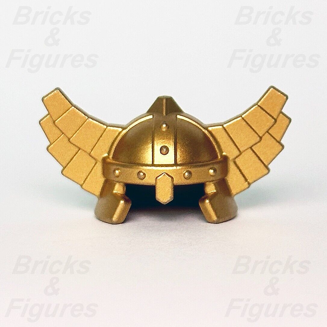 LEGO Helmet with Wings Minifigure Headgear Part Castle Fantasy Era Dwarf 60747 - Bricks & Figures