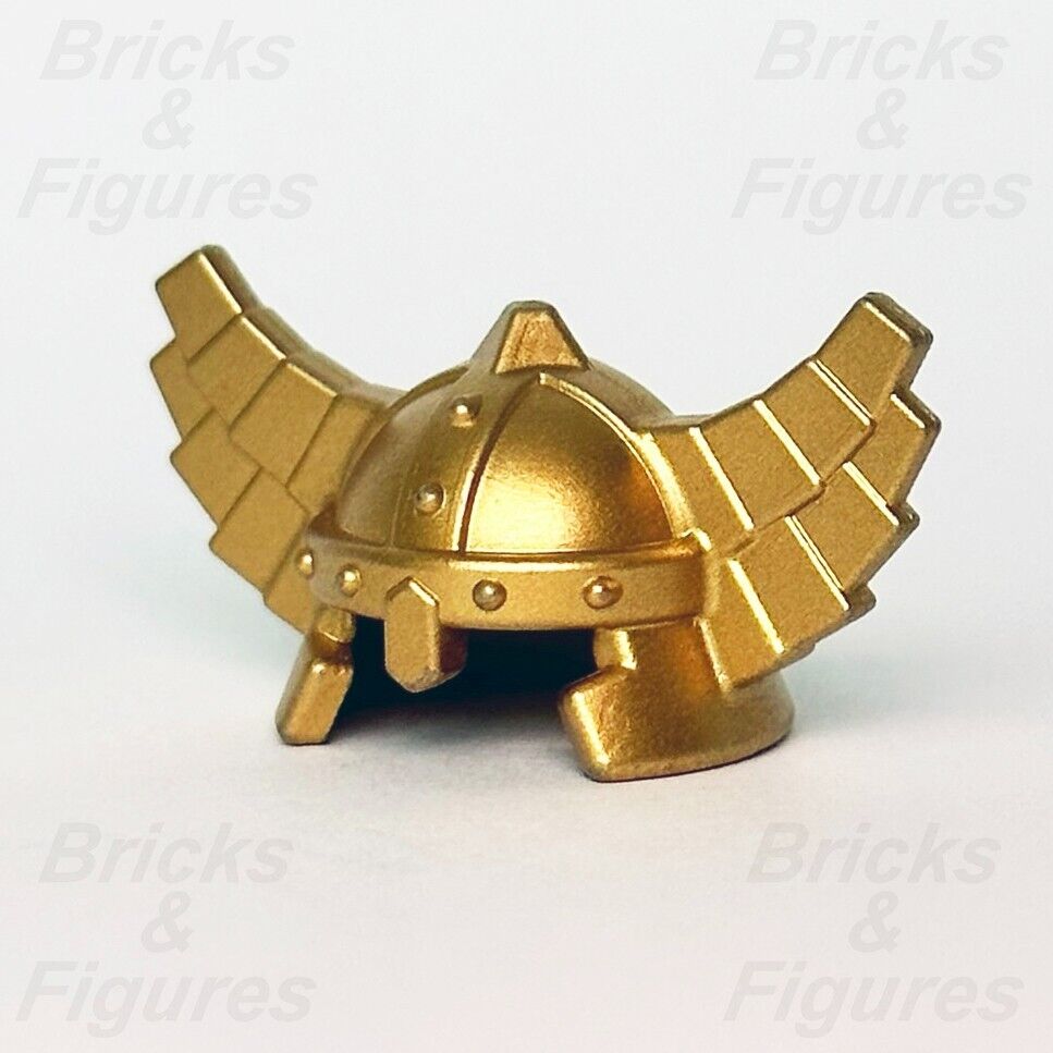 LEGO Helmet with Wings Minifigure Headgear Part Castle Fantasy Era Dwarf 60747 - Bricks & Figures