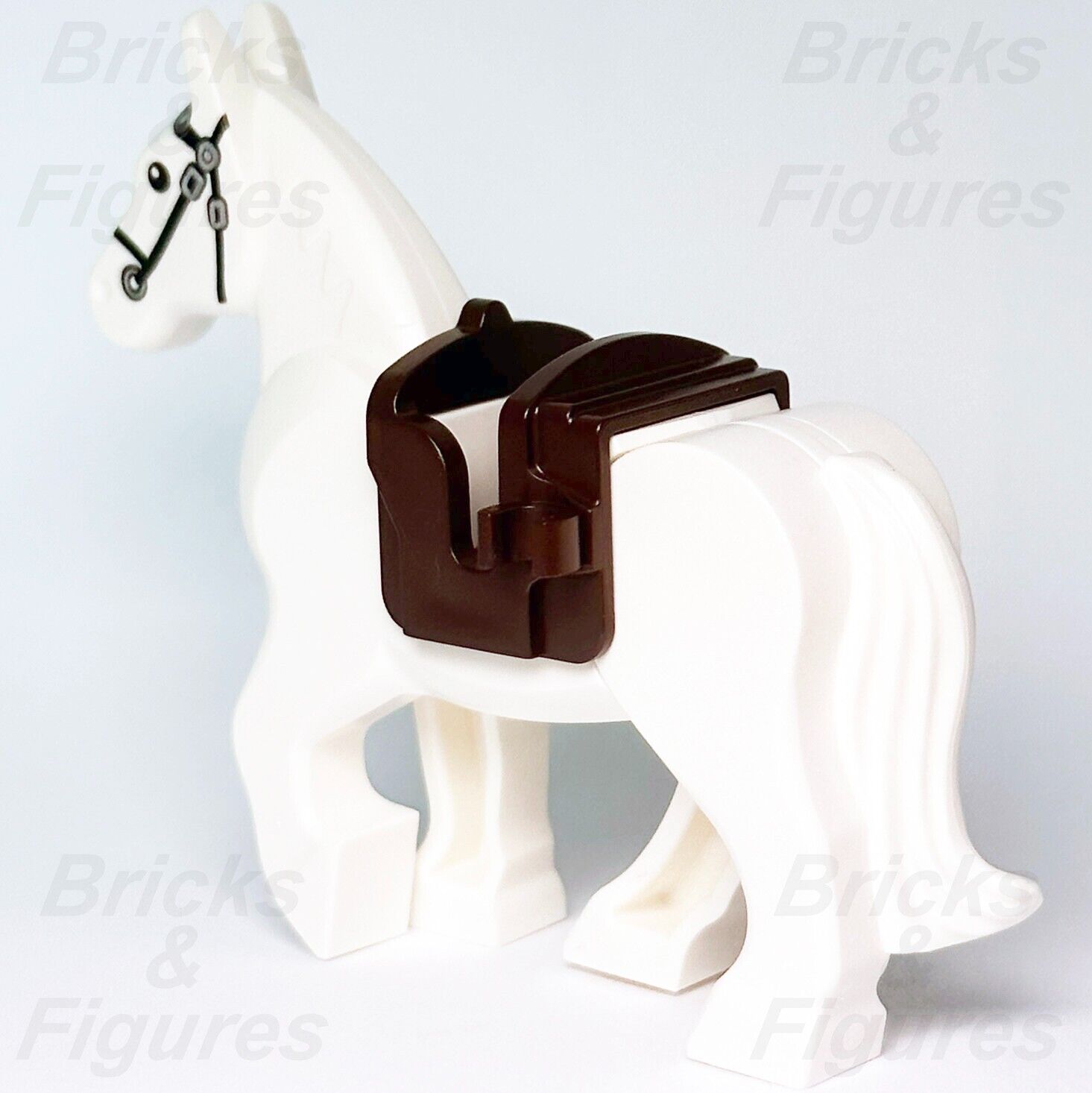 LEGO Horse Saddle w/ Two Clips Dark Brown Animal Part Town City 4491B 18306 New - Bricks & Figures