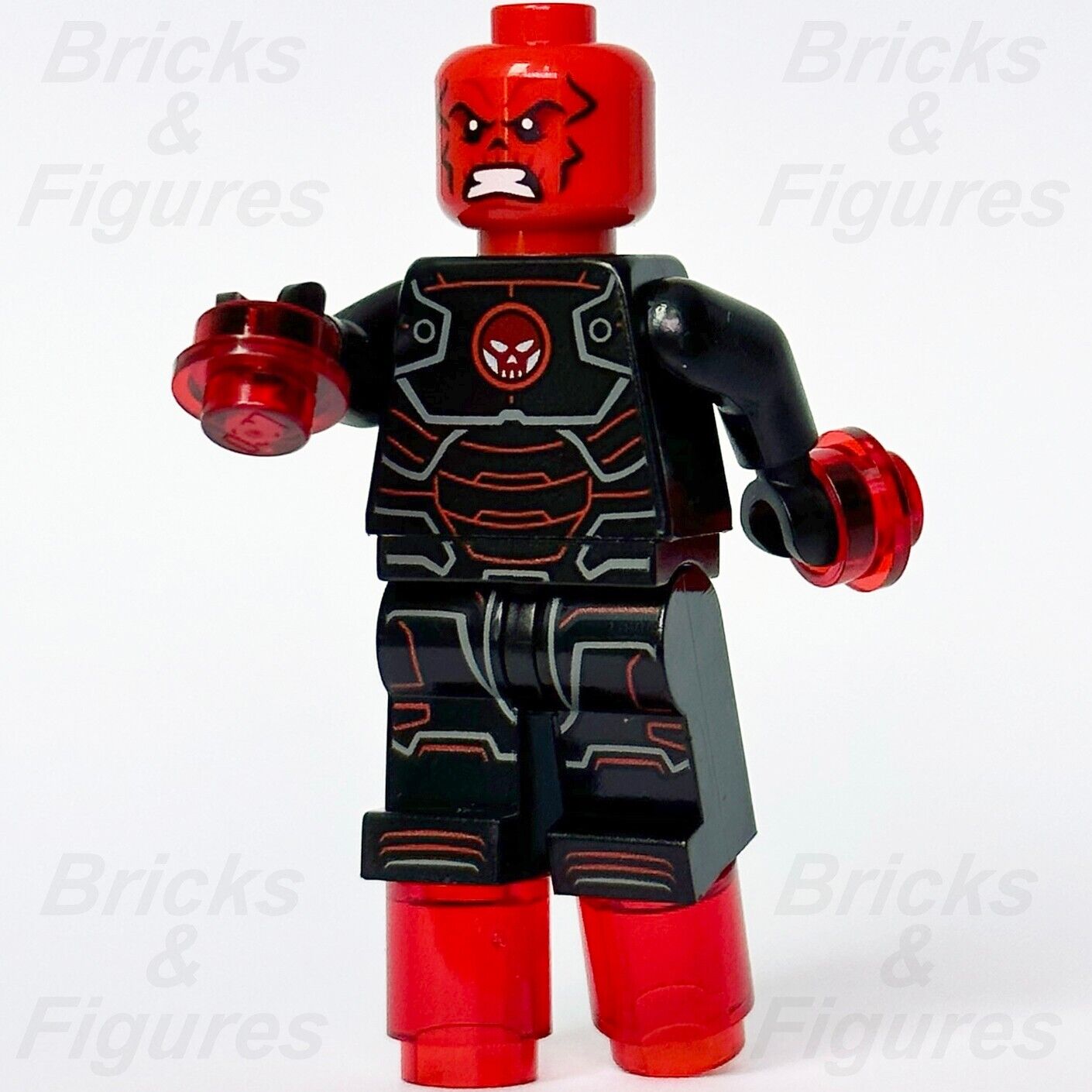 LEGO Iron Skull Minifigure Marvel Super Heroes Avengers 76048 sh215 Red Minifig - Bricks & Figures