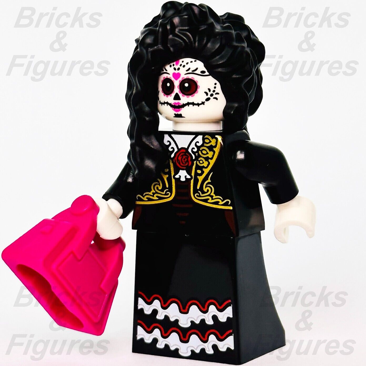 LEGO La Catrina with Pink Handbag Part Build-A-Minifigure (BAM) 2022 Halloween - Bricks & Figures