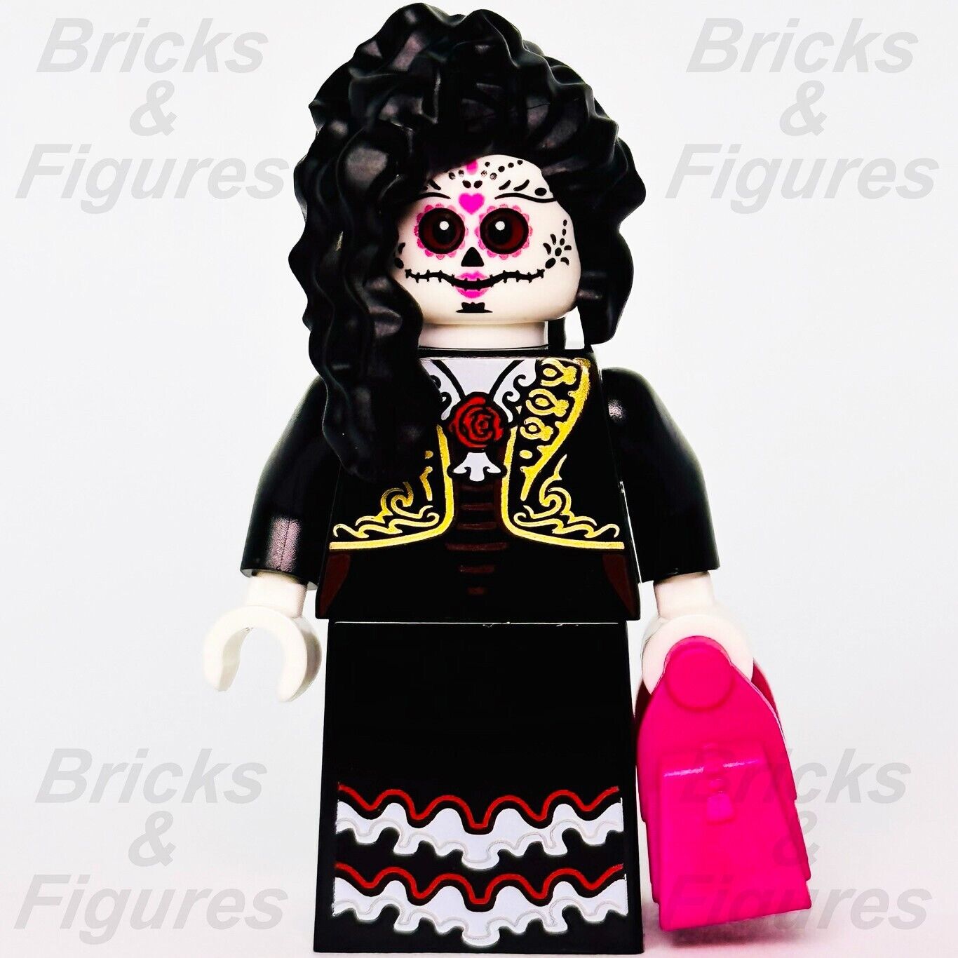 LEGO La Catrina with Pink Handbag Part Build-A-Minifigure (BAM) 2022 Halloween - Bricks & Figures