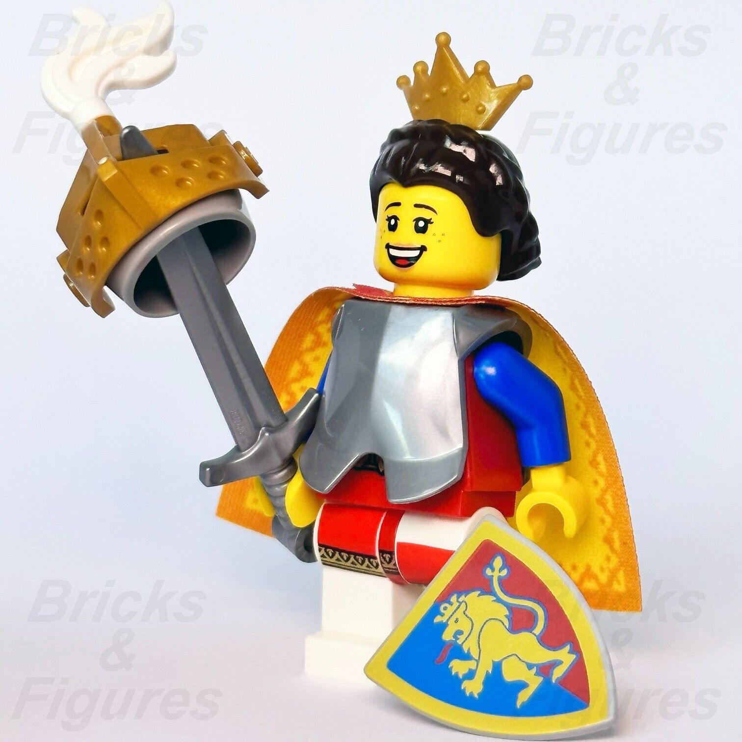 LEGO Lady of the Brave Lion Knights Castle Minifigure Queen Knight 10305 cas568 - Bricks & Figures