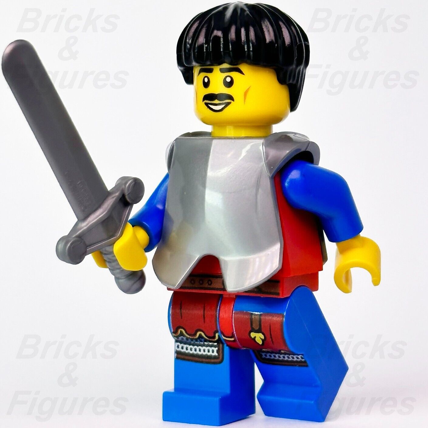 LEGO Lion Knight Castle Minifigure Lion Knights Armour Sword Male 10305 cas566 - Bricks & Figures