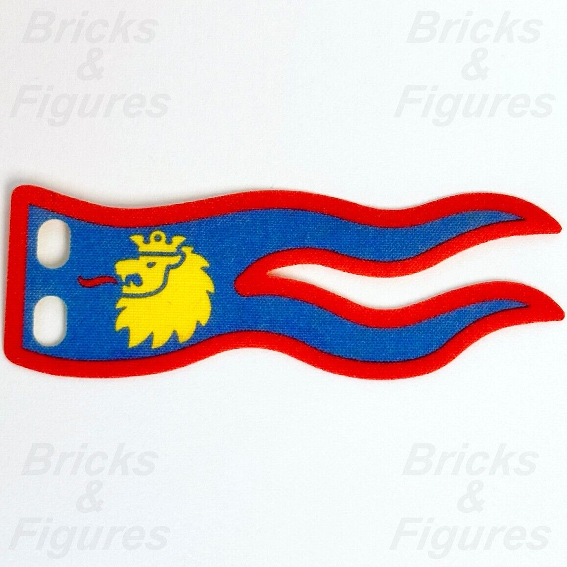 LEGO Lion Knights Flag Castle Part 8 x 3 Yellow Lion Blue Cloth 10305 100731 - Bricks & Figures
