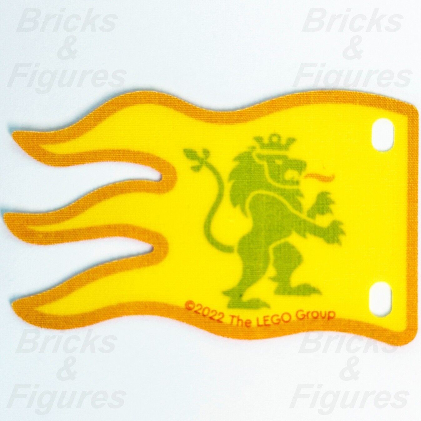 LEGO Lion Knights Flag Castle Part 8 x 5 Blue Lion Yellow Cloth 10305 100728 - Bricks & Figures