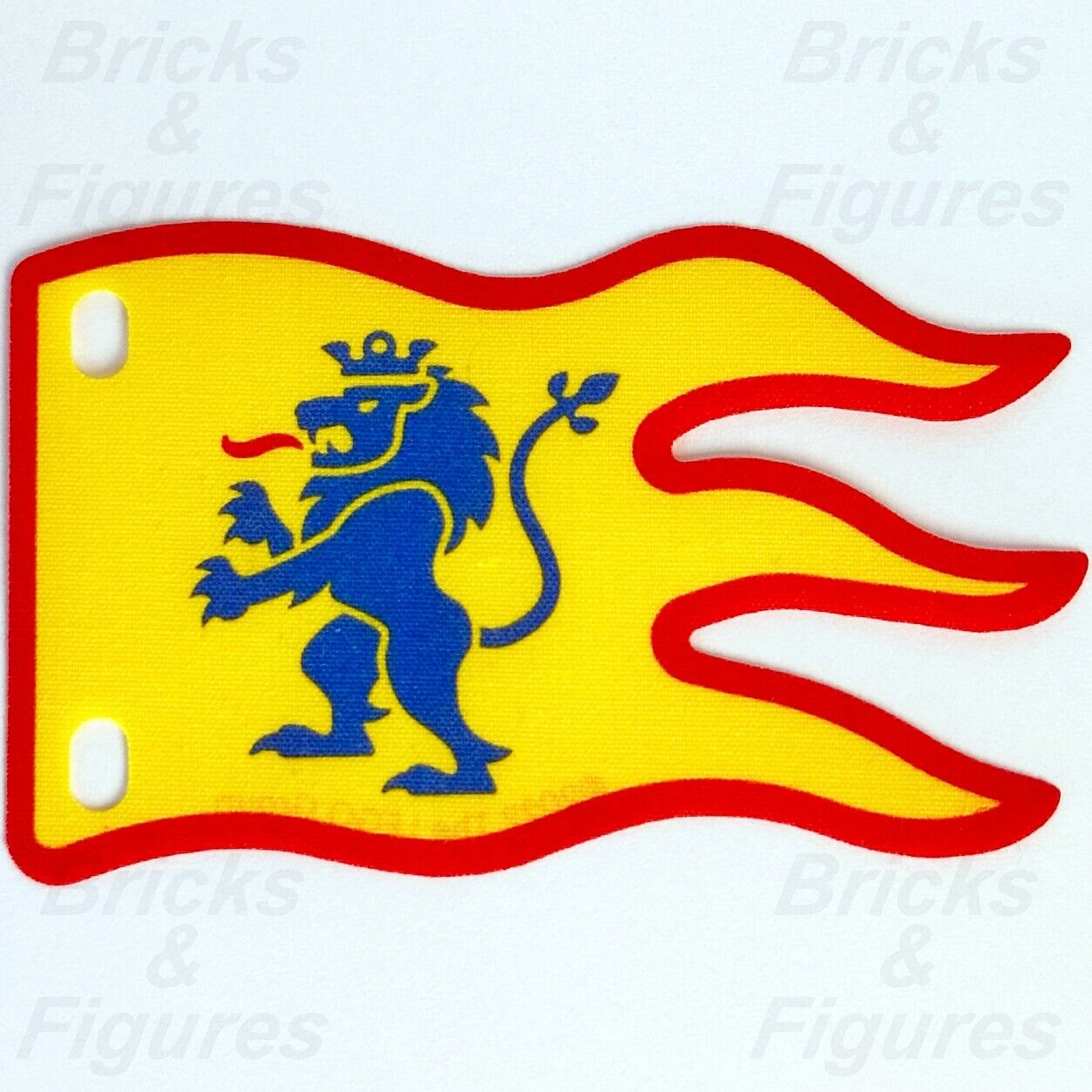 LEGO Lion Knights Flag Castle Part 8 x 5 Blue Lion Yellow Cloth 10305 100728 - Bricks & Figures