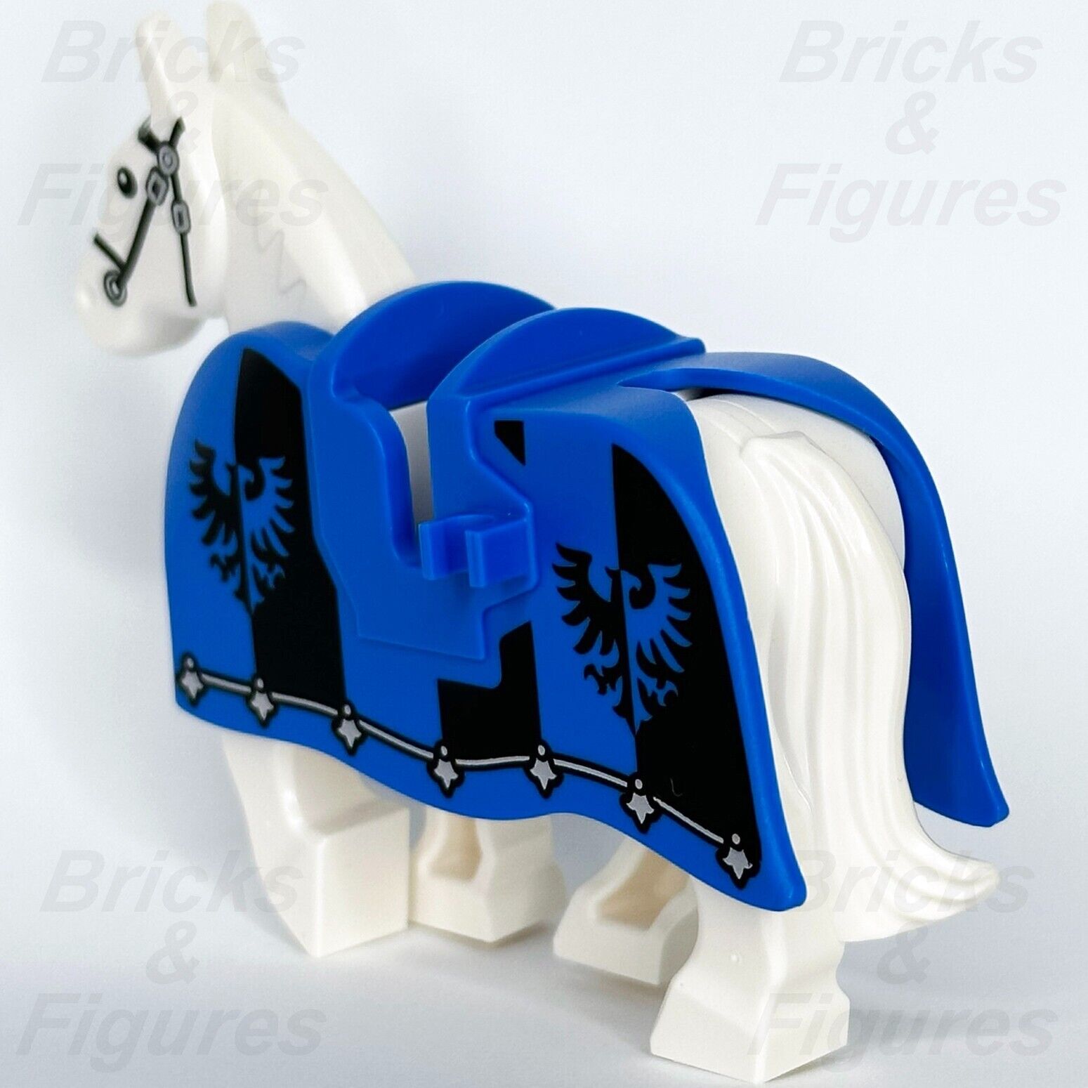 LEGO Lion Knights Horse Barding Castle Black Falcon Animal Part 10305 13744pb04 - Bricks & Figures