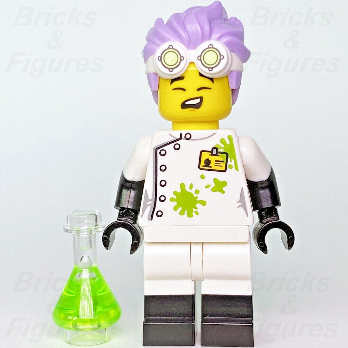 LEGO Mad Scientist with Green Potion Bottle Build-A-Minifigure (BAM) 2022 New - Bricks & Figures