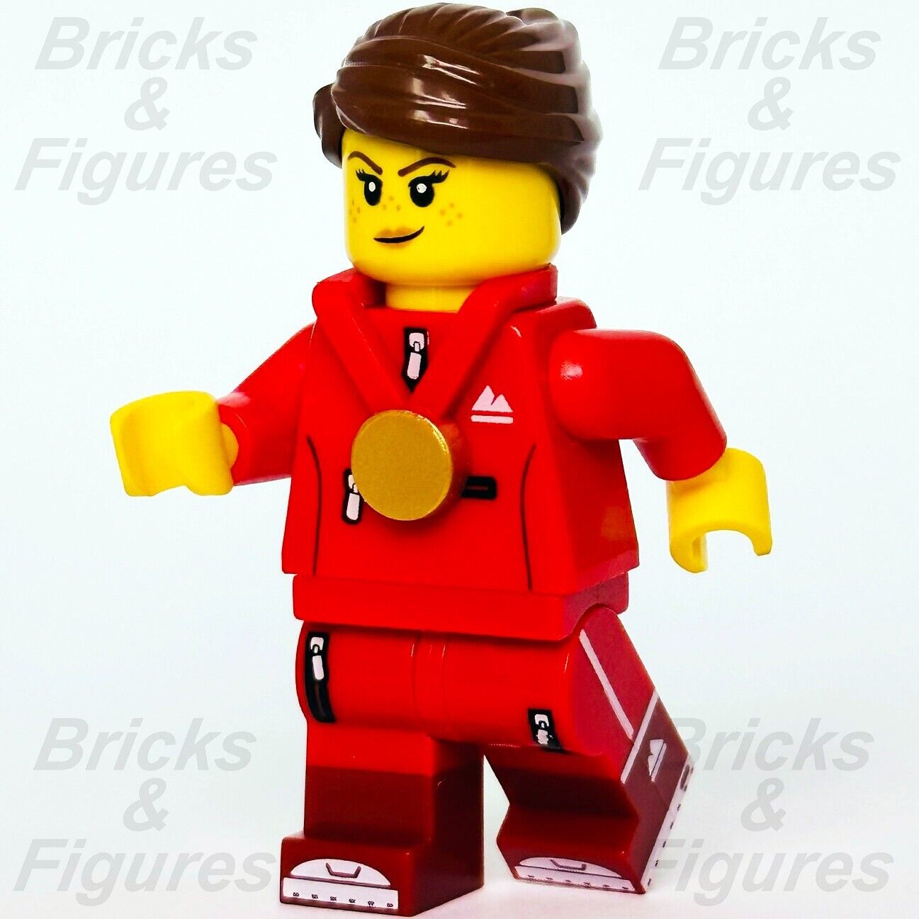 LEGO Olympic Champion Athlete with Gold Medal Build-A-Minifigure BAM 2022 Sport - Bricks & Figures