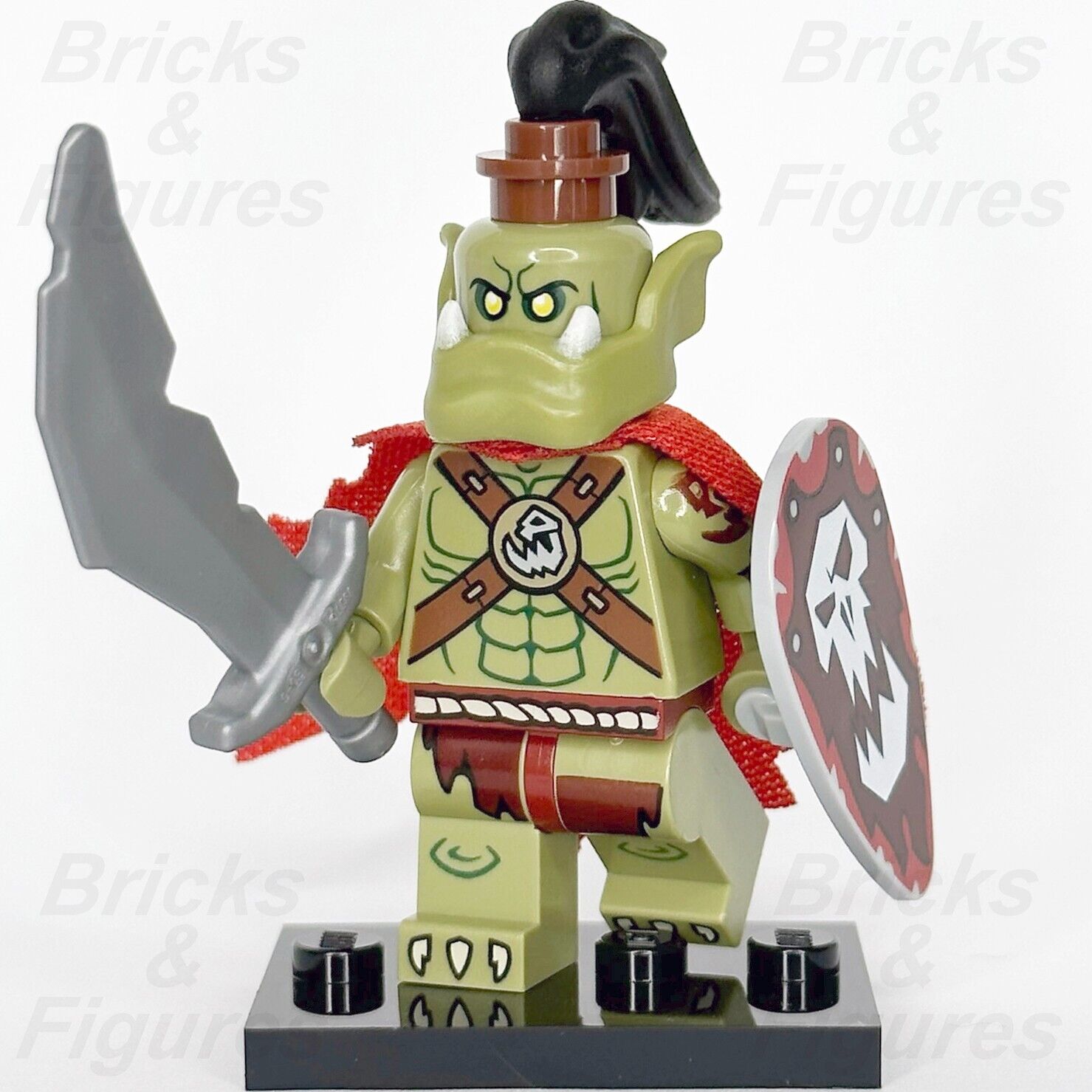 LEGO Orc Warrior Minifigure Sword & Shield Castle Collectible Series 24 71037 - Bricks & Figures