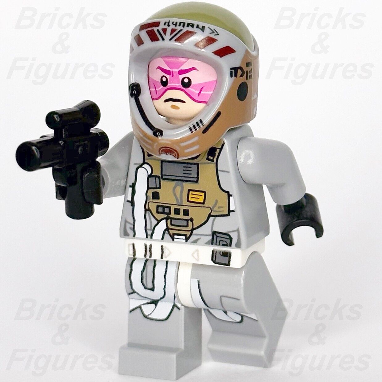 LEGO Star Wars Gray Squadron Pilot Minifigure Rebel B-Wing Fighter 75050 sw0558 - Bricks & Figures