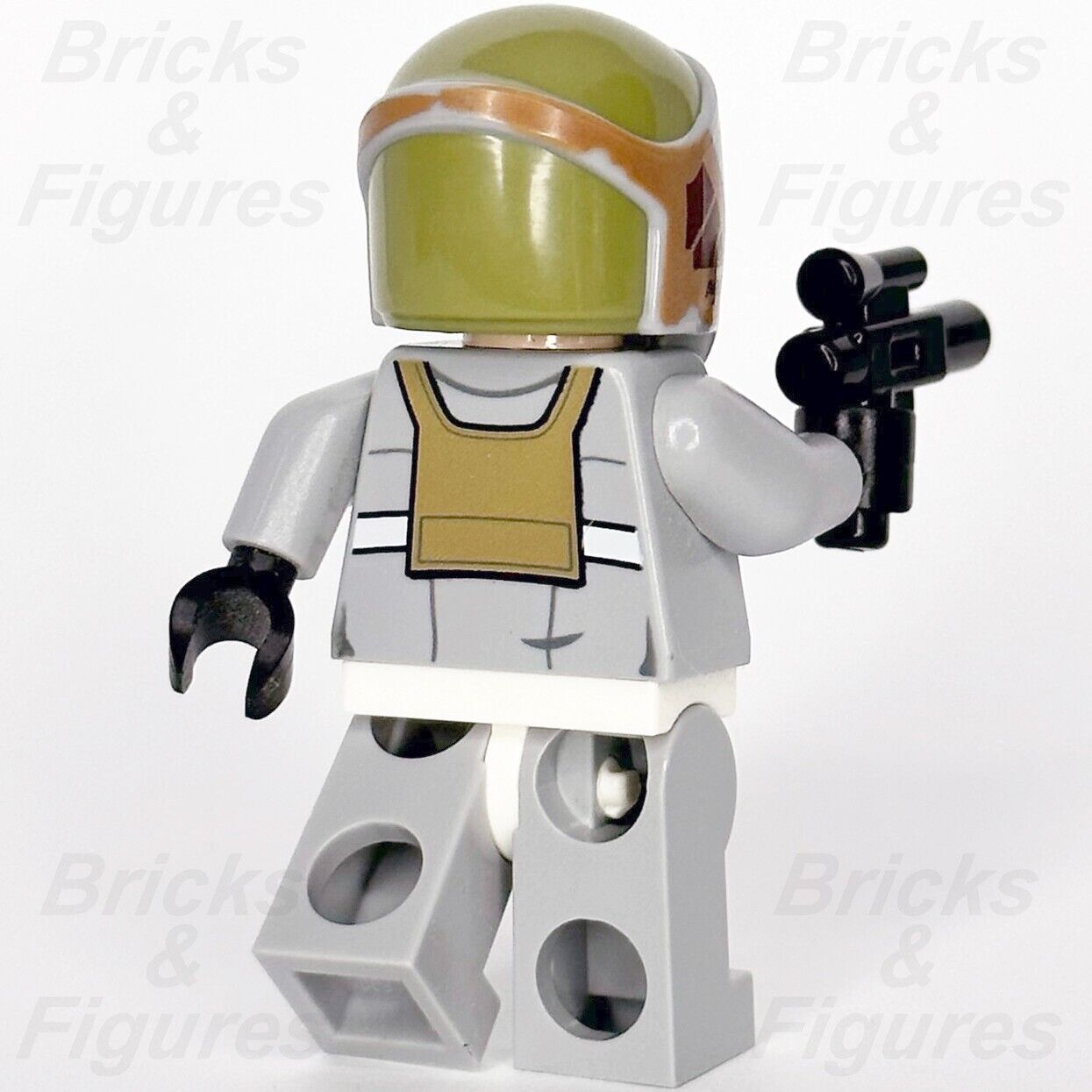 LEGO Star Wars Gray Squadron Pilot Minifigure Rebel B-Wing Fighter 75050 sw0558 - Bricks & Figures