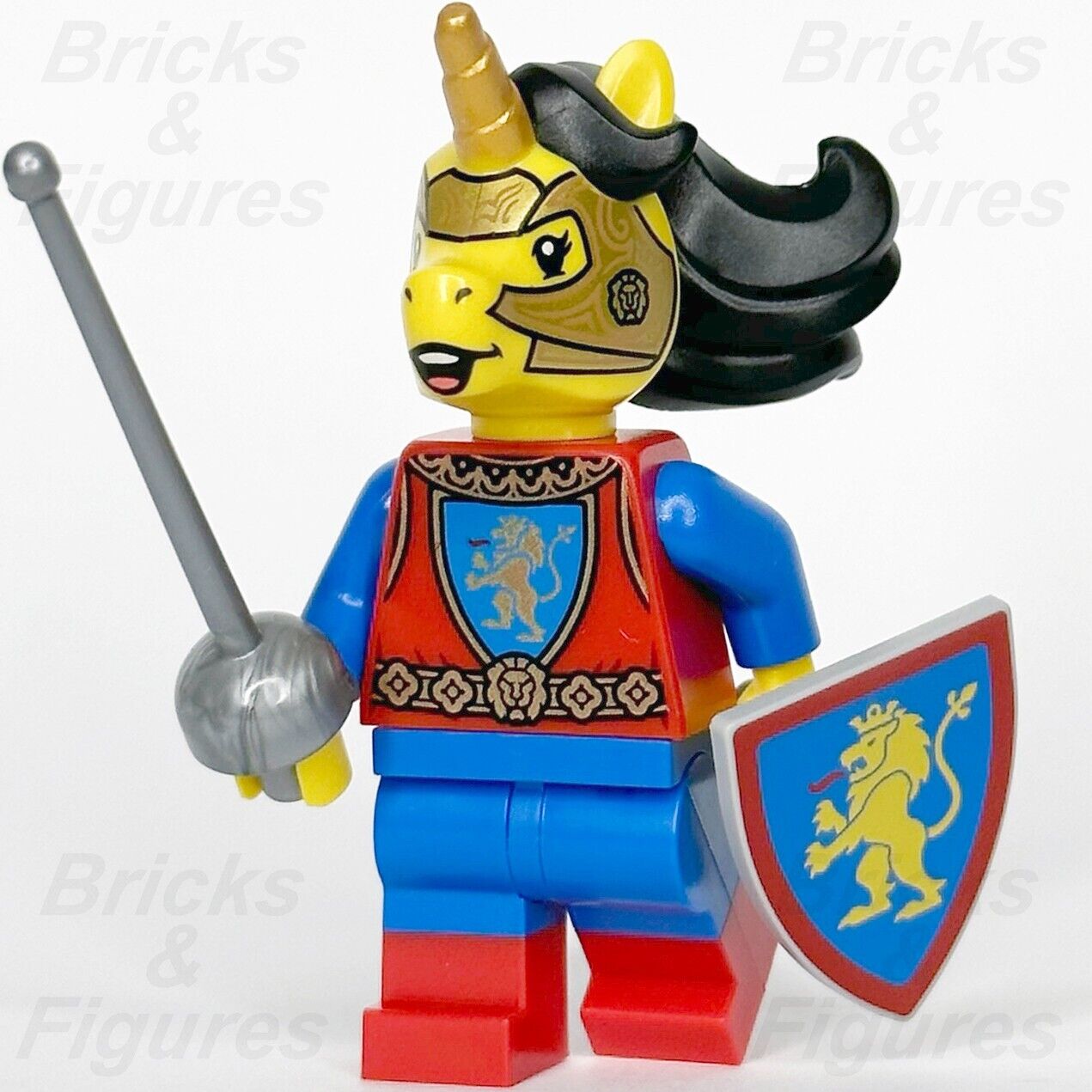 LEGO Unicorn Lion Knight Minifigure & Shield Part Build-A-Minifigure (BAM) 2023 - Bricks & Figures