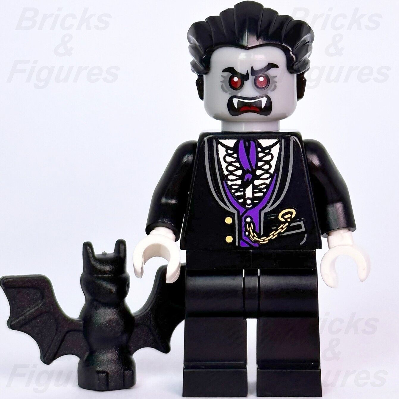 LEGO Vampire Dark Purple Vest Holiday & Event Halloween with Bat 850487 hol172 - Bricks & Figures