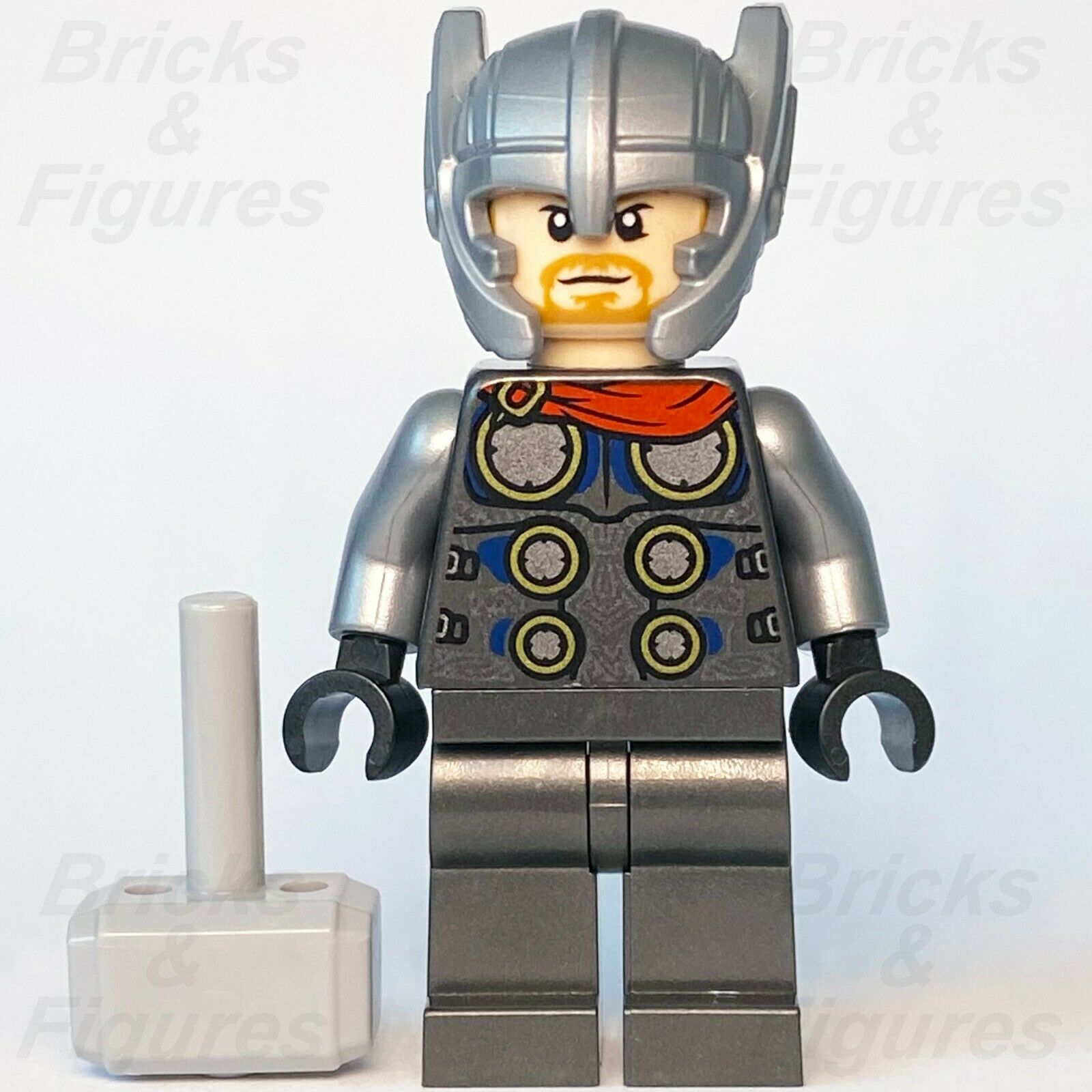Marvel Super Heroes LEGO Thor with Helmet & Hammer Avengers Minifigure 76169 - Bricks & Figures
